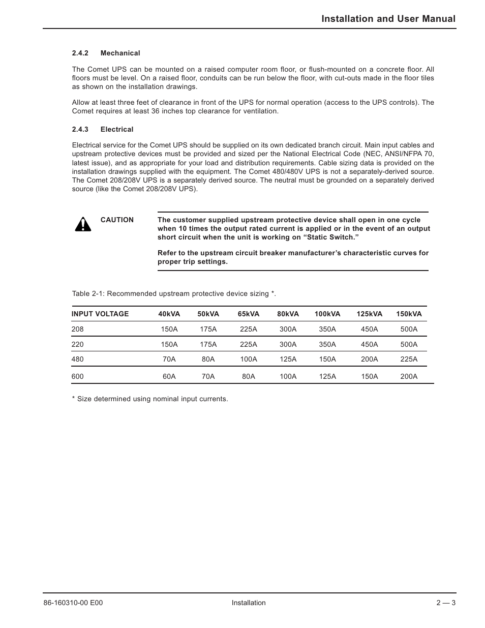 Installation and user manual | MGE UPS Systems 40-150kVA User Manual | Page 28 / 56