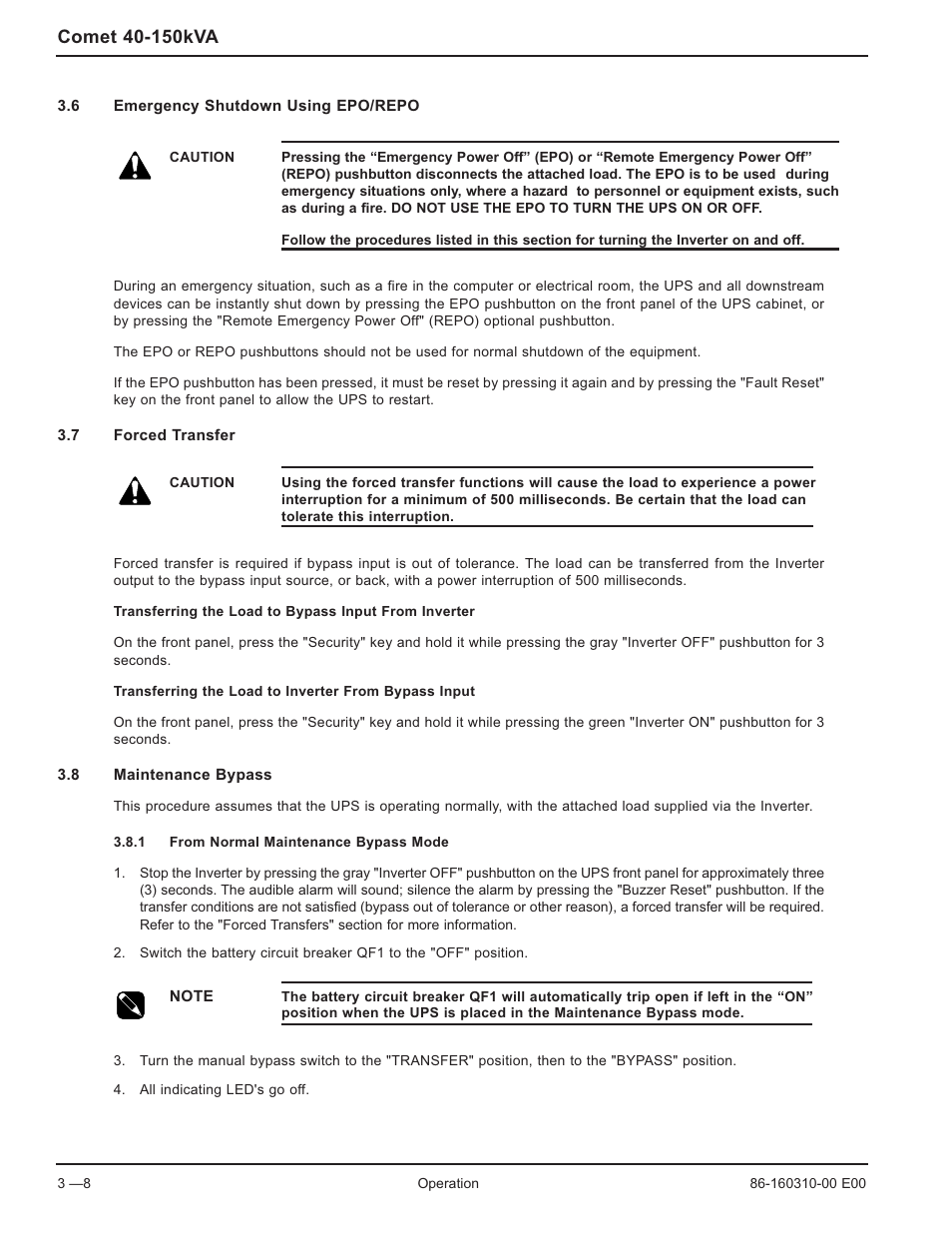 MGE UPS Systems 40-150kVA User Manual | Page 40 / 56