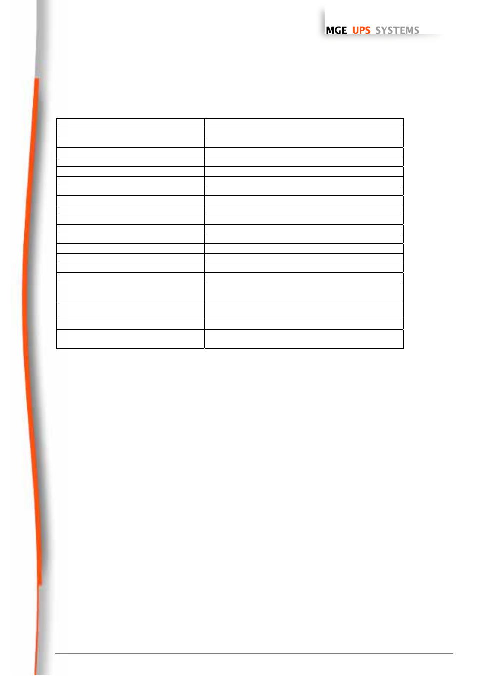 System alarm table, Network management cards, User manual | MGE UPS Systems 66074 User Manual | Page 66 / 69
