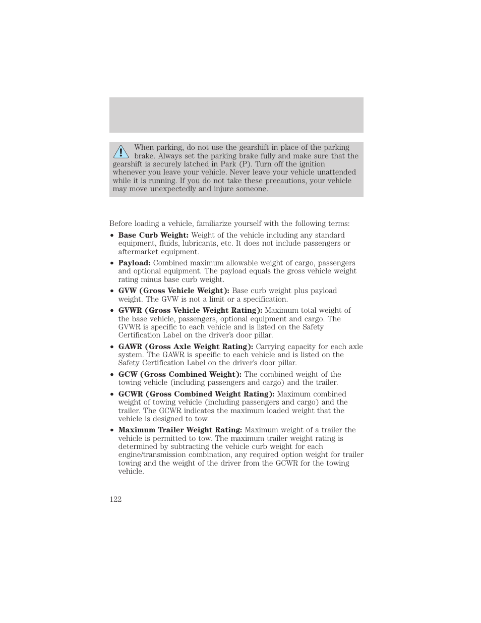 Driving | Mercury Sable 2000 User Manual | Page 122 / 232
