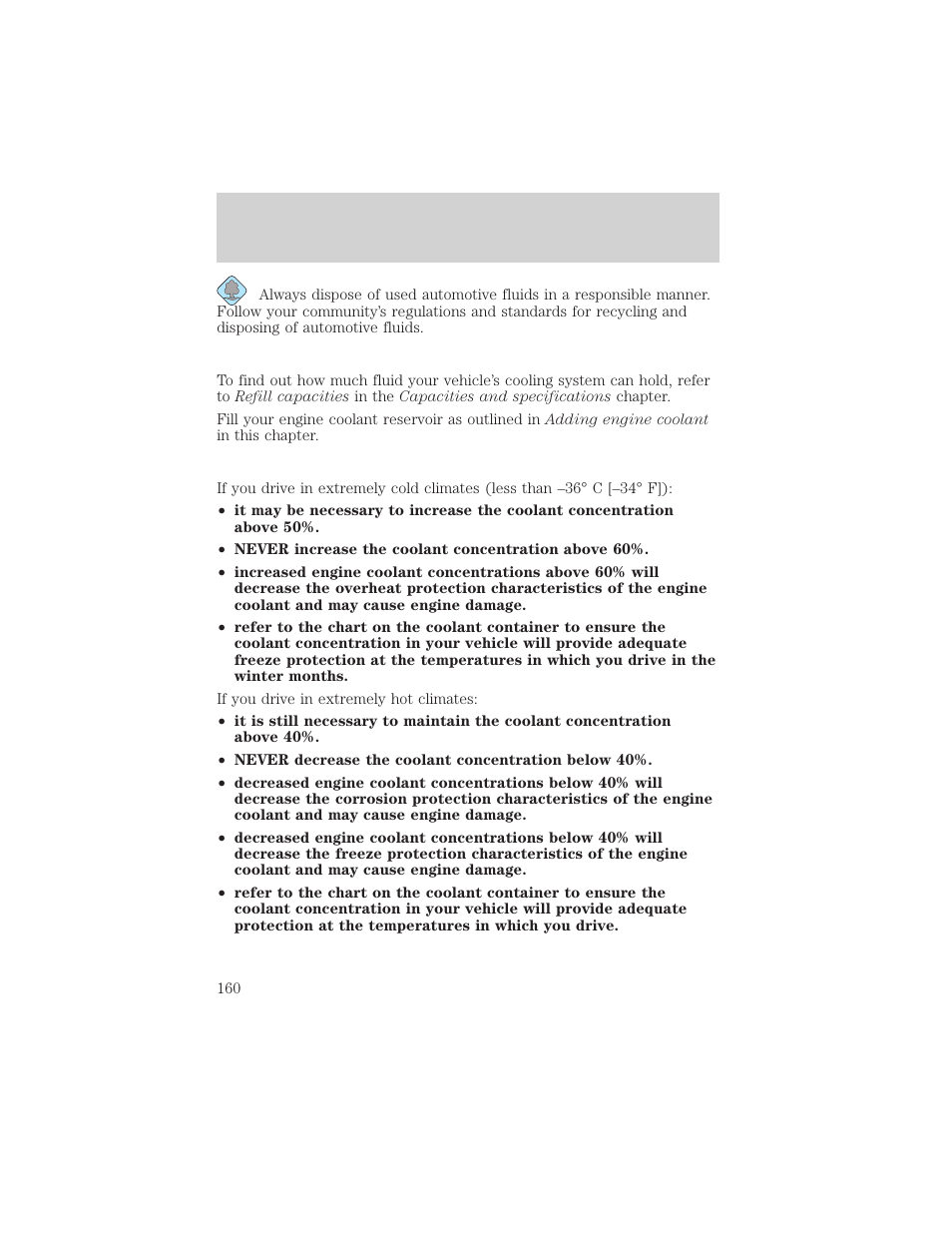Maintenance and care | Mercury Sable 2000 User Manual | Page 160 / 232