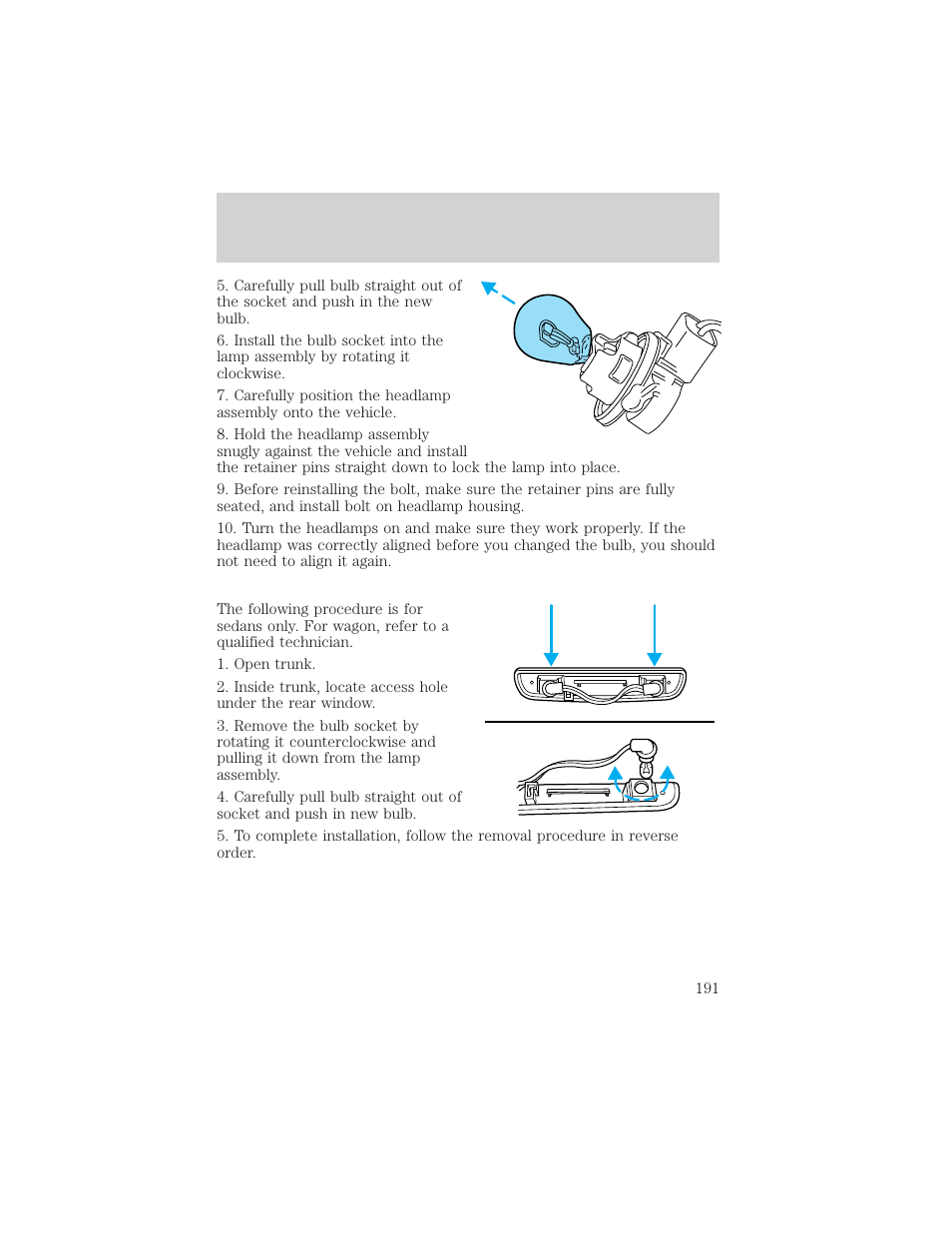 Maintenance and care | Mercury Sable 2000 User Manual | Page 191 / 232