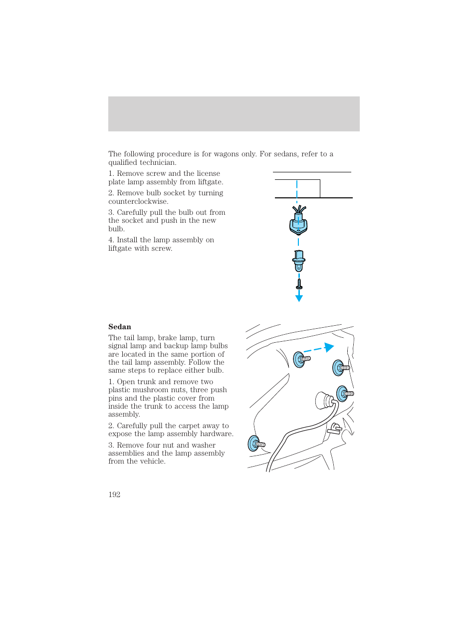 Maintenance and care | Mercury Sable 2000 User Manual | Page 192 / 232