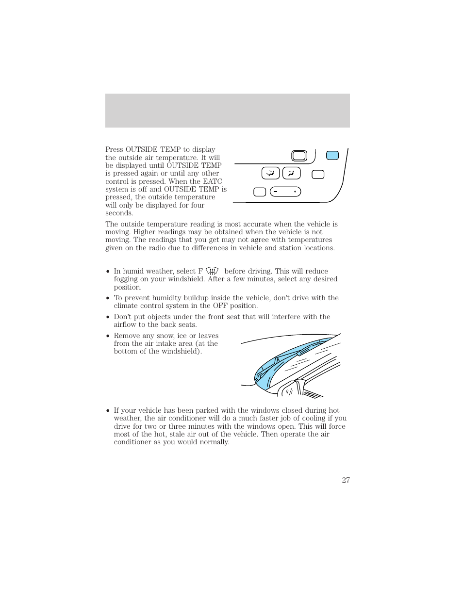 Controls and features | Mercury Sable 2000 User Manual | Page 27 / 232