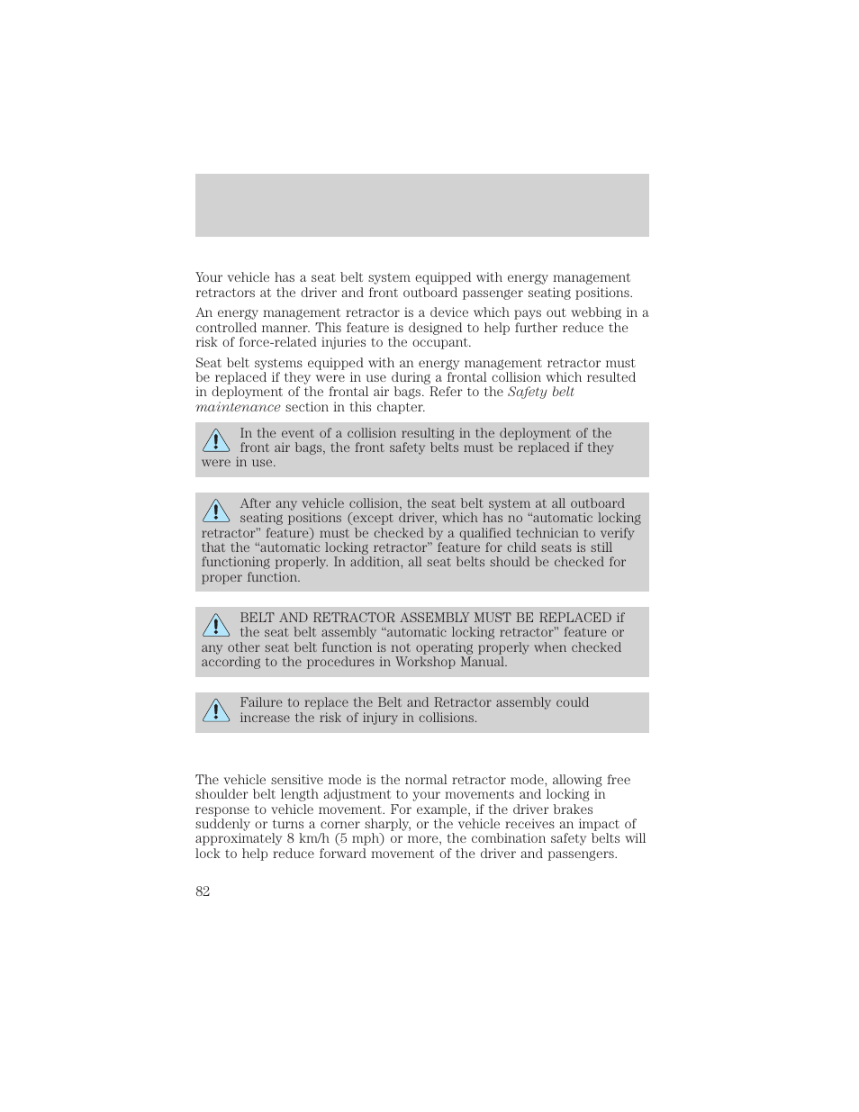 Seating and safety restraints | Mercury Sable 2000 User Manual | Page 82 / 232