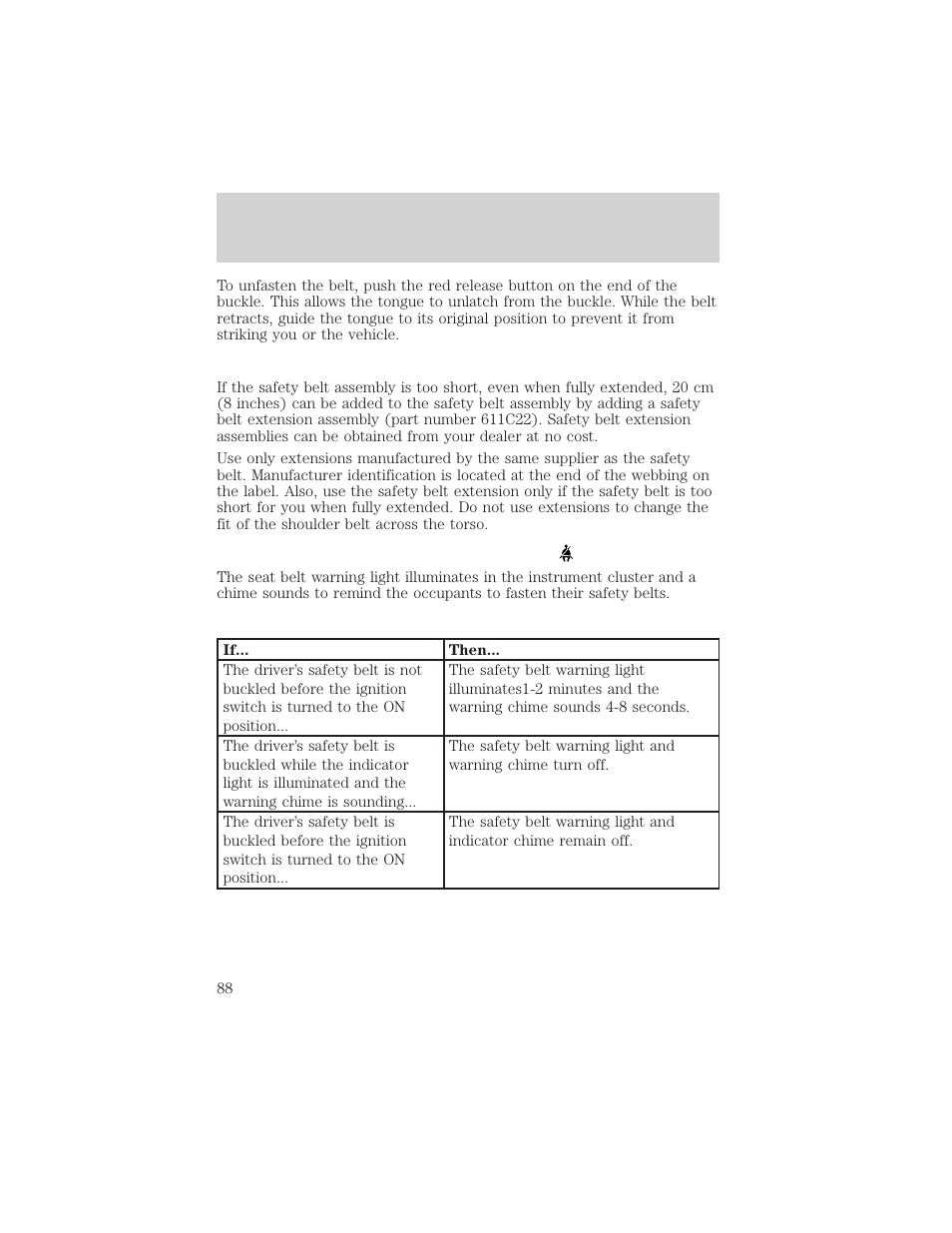 Seating and safety restraints | Mercury Sable 2000 User Manual | Page 88 / 232