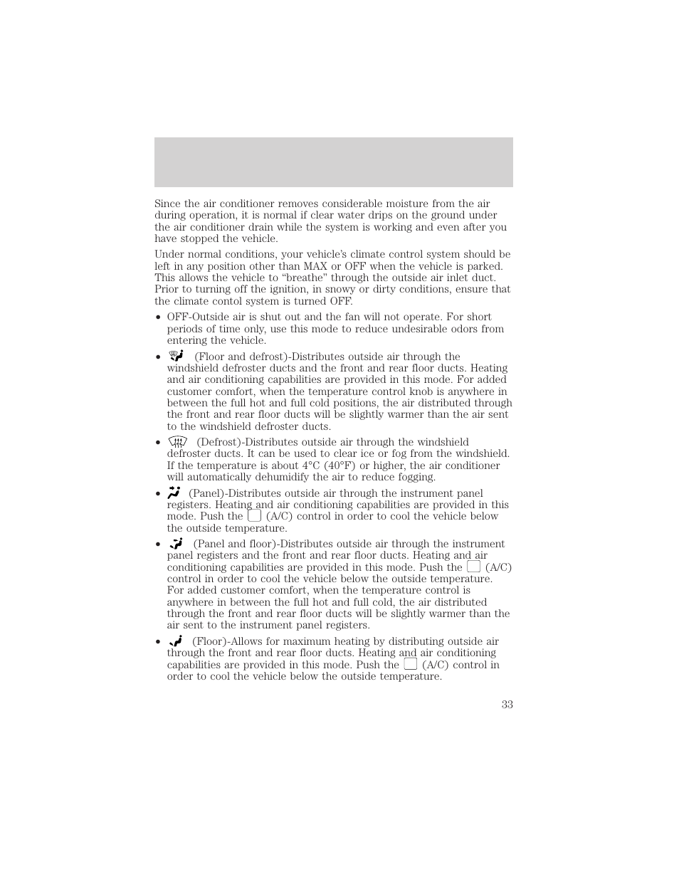 Controls and features | Mercury 1999 Villager User Manual | Page 33 / 264
