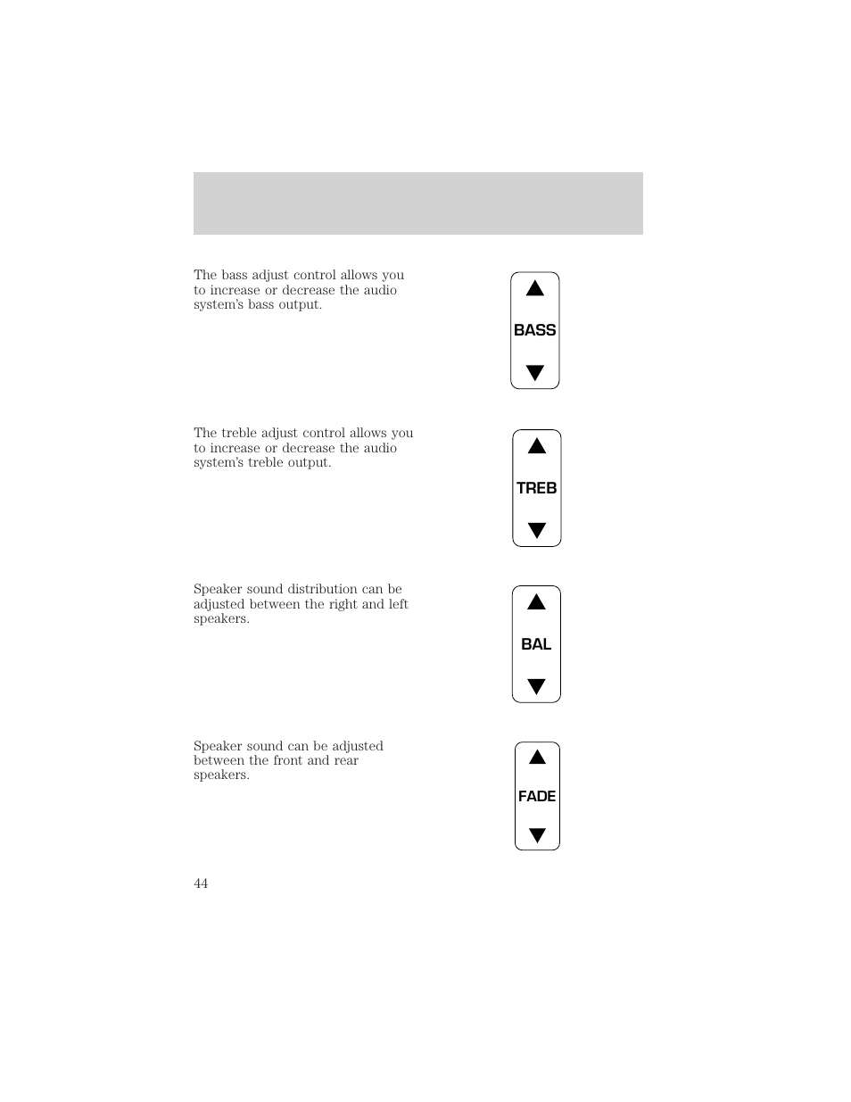 Controls and features | Mercury 1999 Villager User Manual | Page 44 / 264