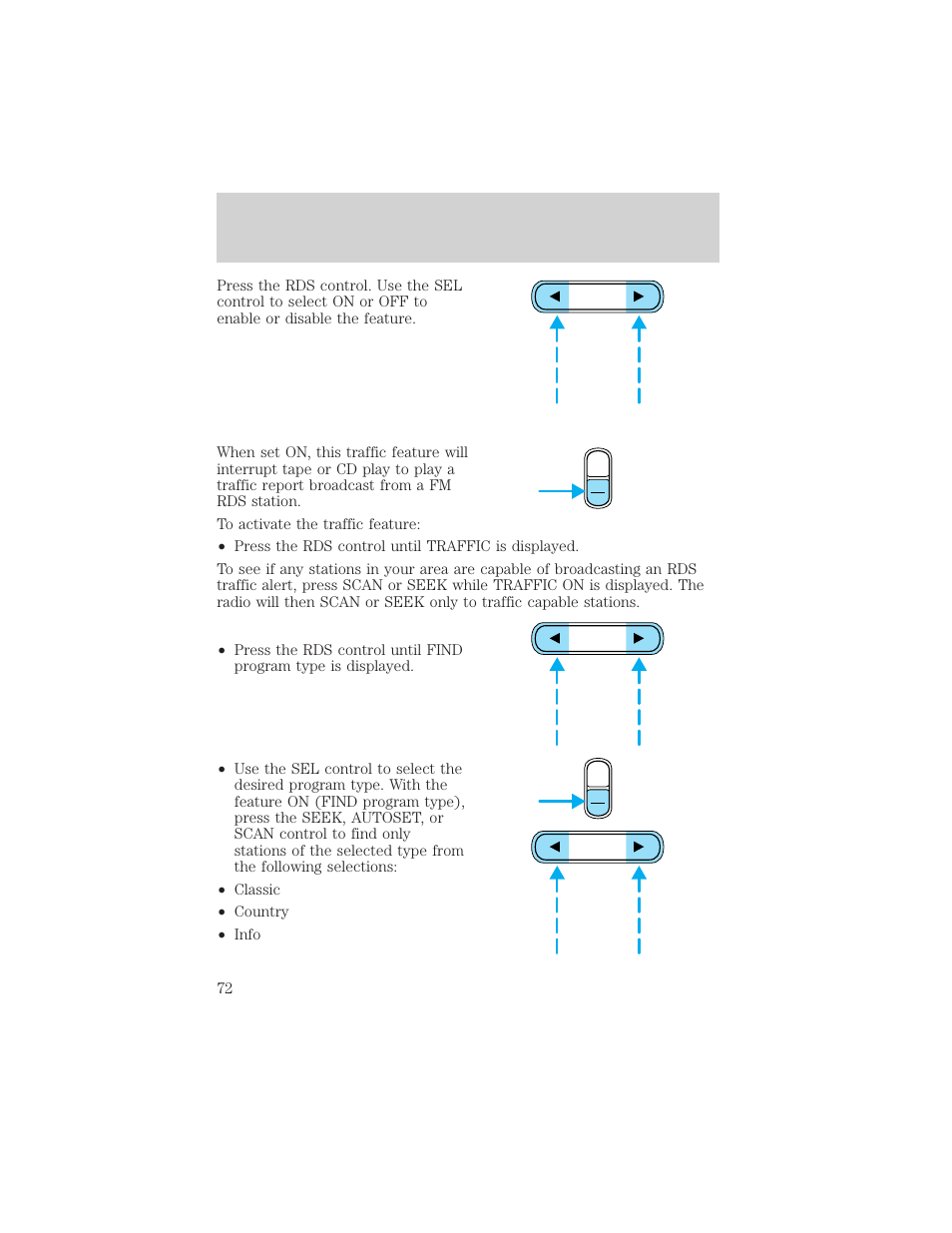 Controls and features | Mercury 1999 Villager User Manual | Page 72 / 264