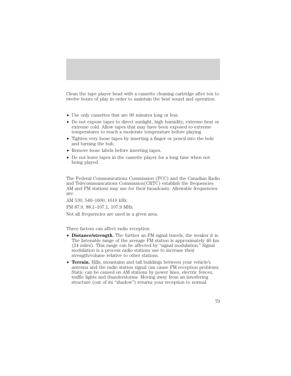 Controls and features | Mercury 1999 Villager User Manual | Page 79 / 264