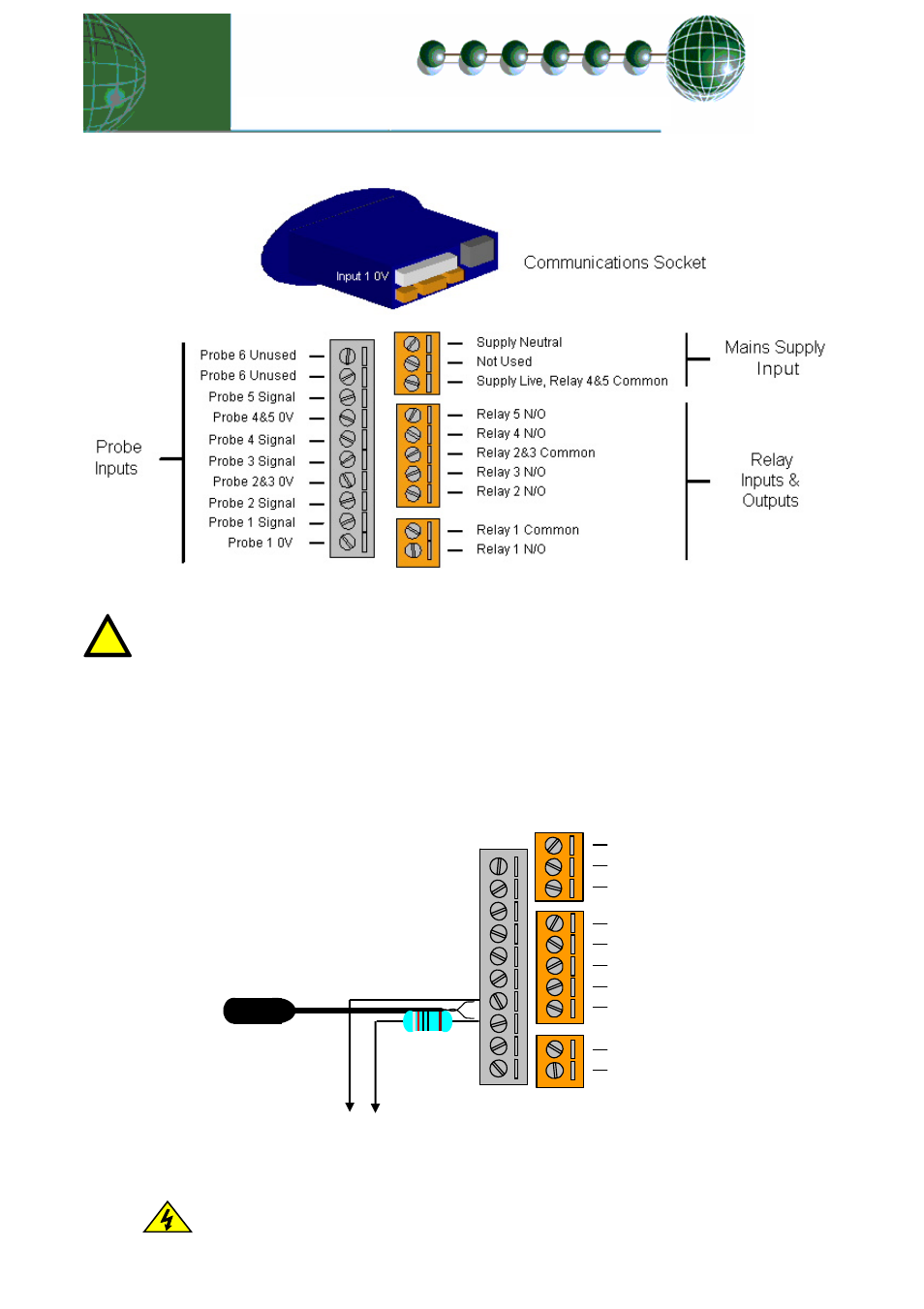 Wiring, Over-ride input resistors | Mercury PR0091 User Manual | Page 19 / 21