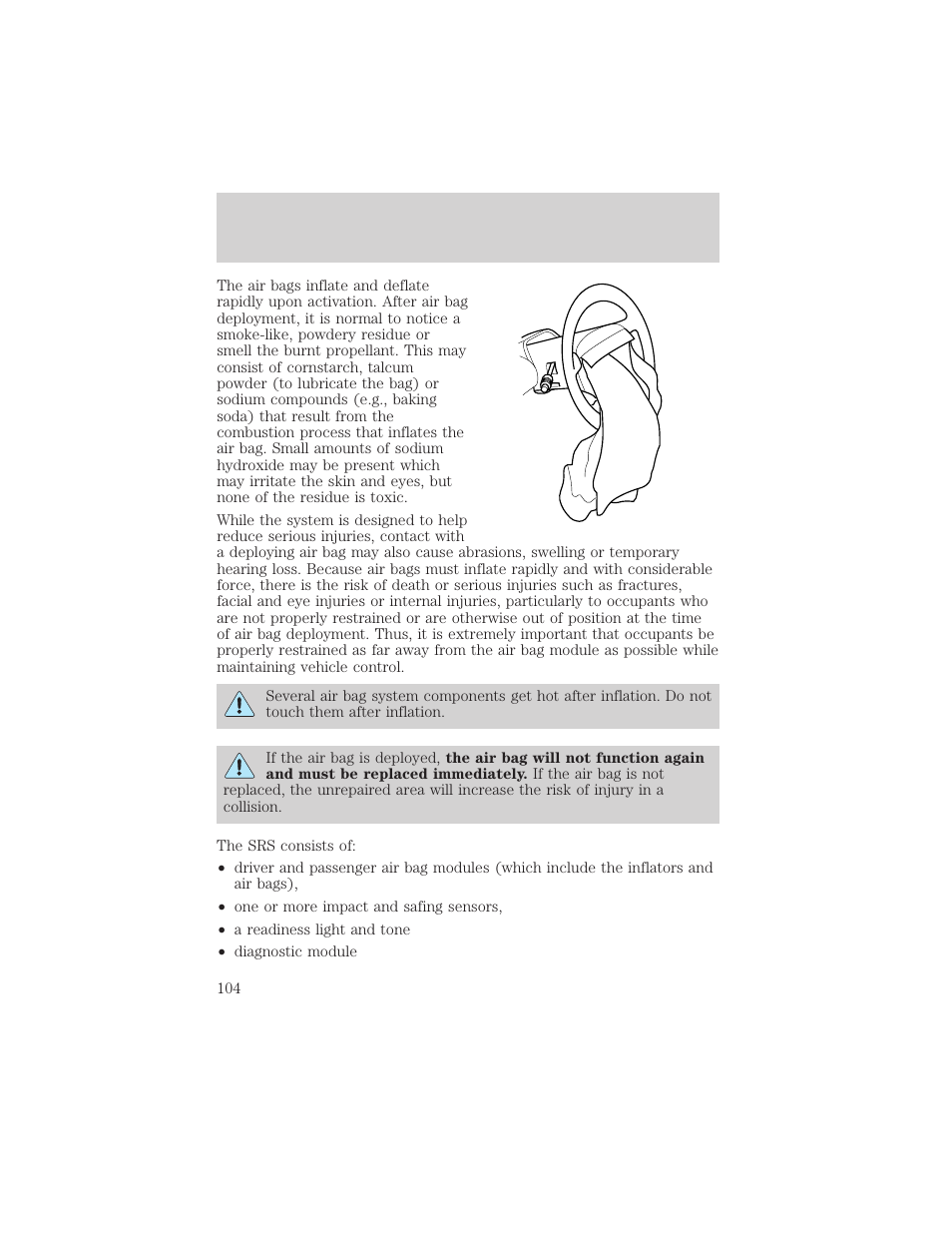 Seating and safety restraints | Mercury 2000 Grand Marquis User Manual | Page 104 / 224