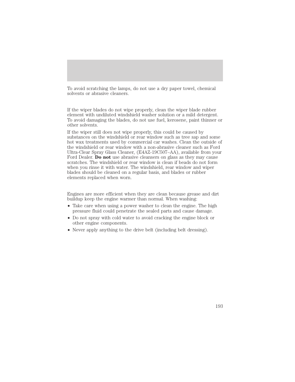 Maintenance and care | Mercury 2000 Grand Marquis User Manual | Page 193 / 224