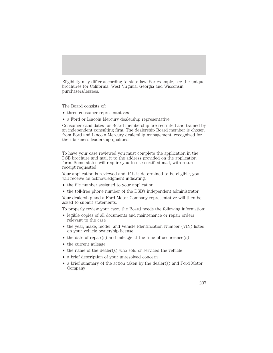 Customer assistance | Mercury 2000 Grand Marquis User Manual | Page 207 / 224