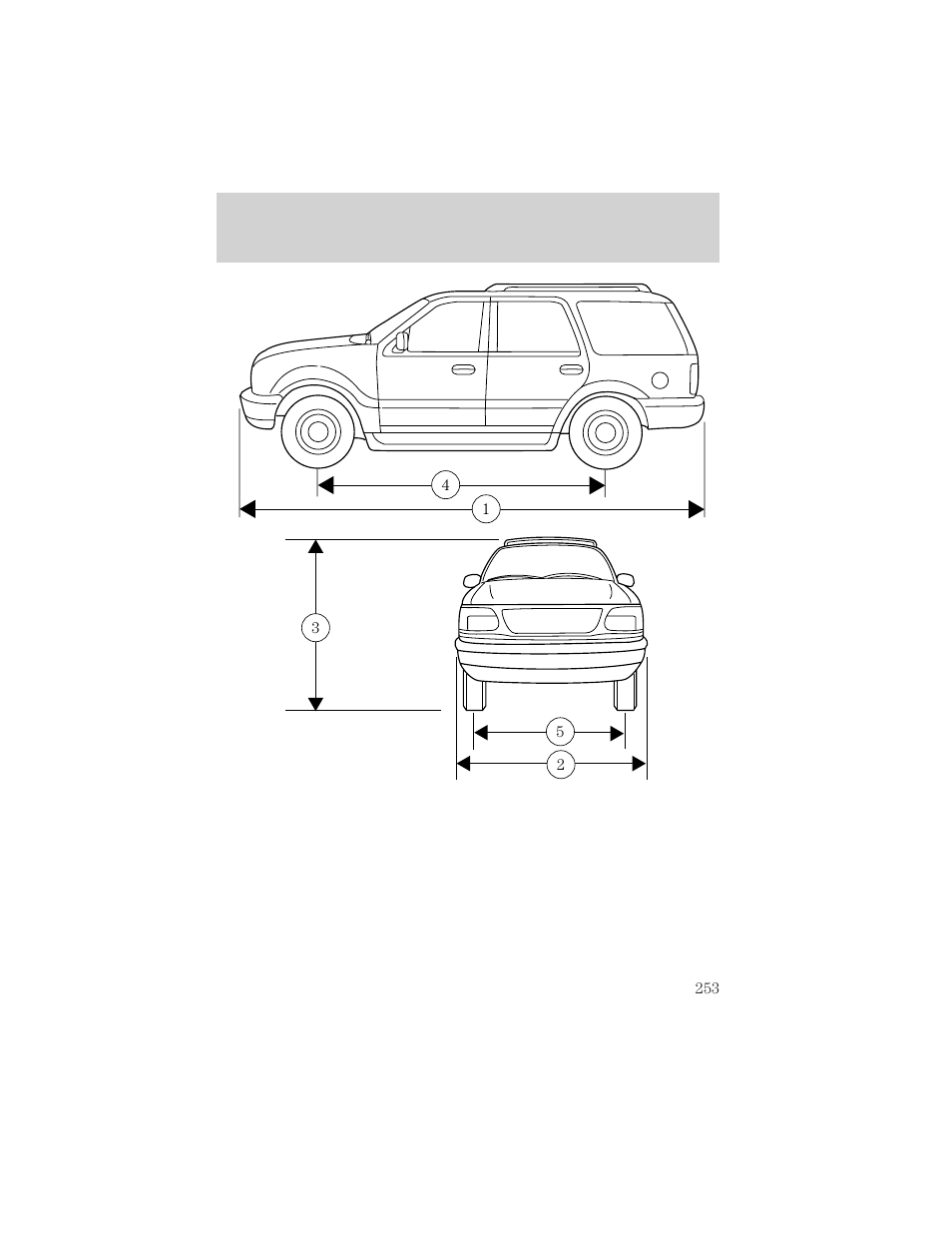 Capacities and specifications | Mercury Mountaineer 2001 User Manual | Page 253 / 280