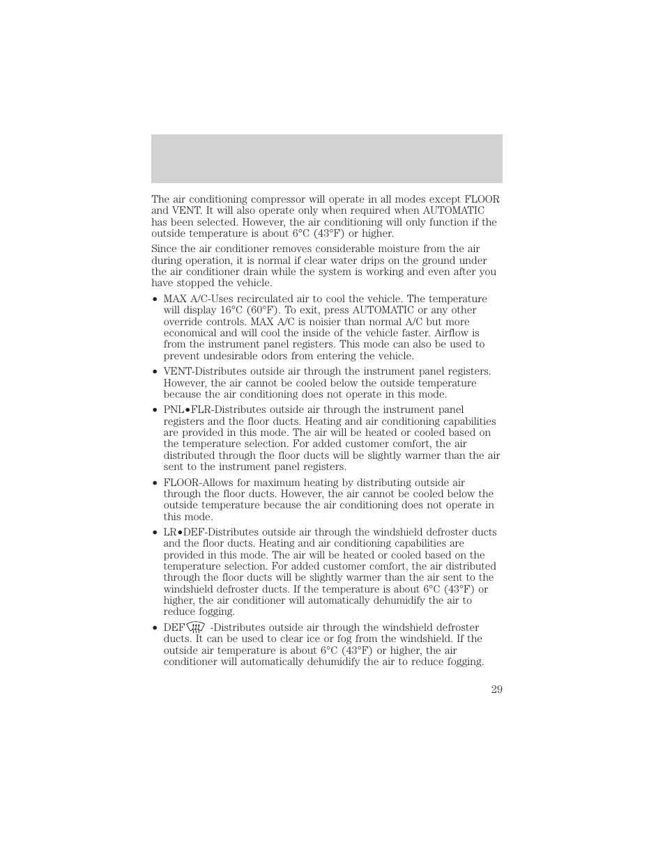 Controls and features | Mercury Mountaineer 2001 User Manual | Page 29 / 280