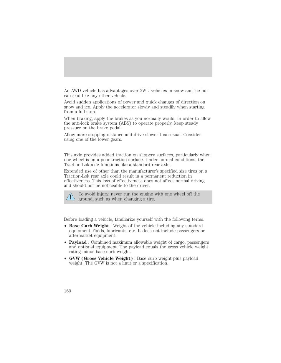 Driving | Mercury 1999 Mountaineer User Manual | Page 160 / 248