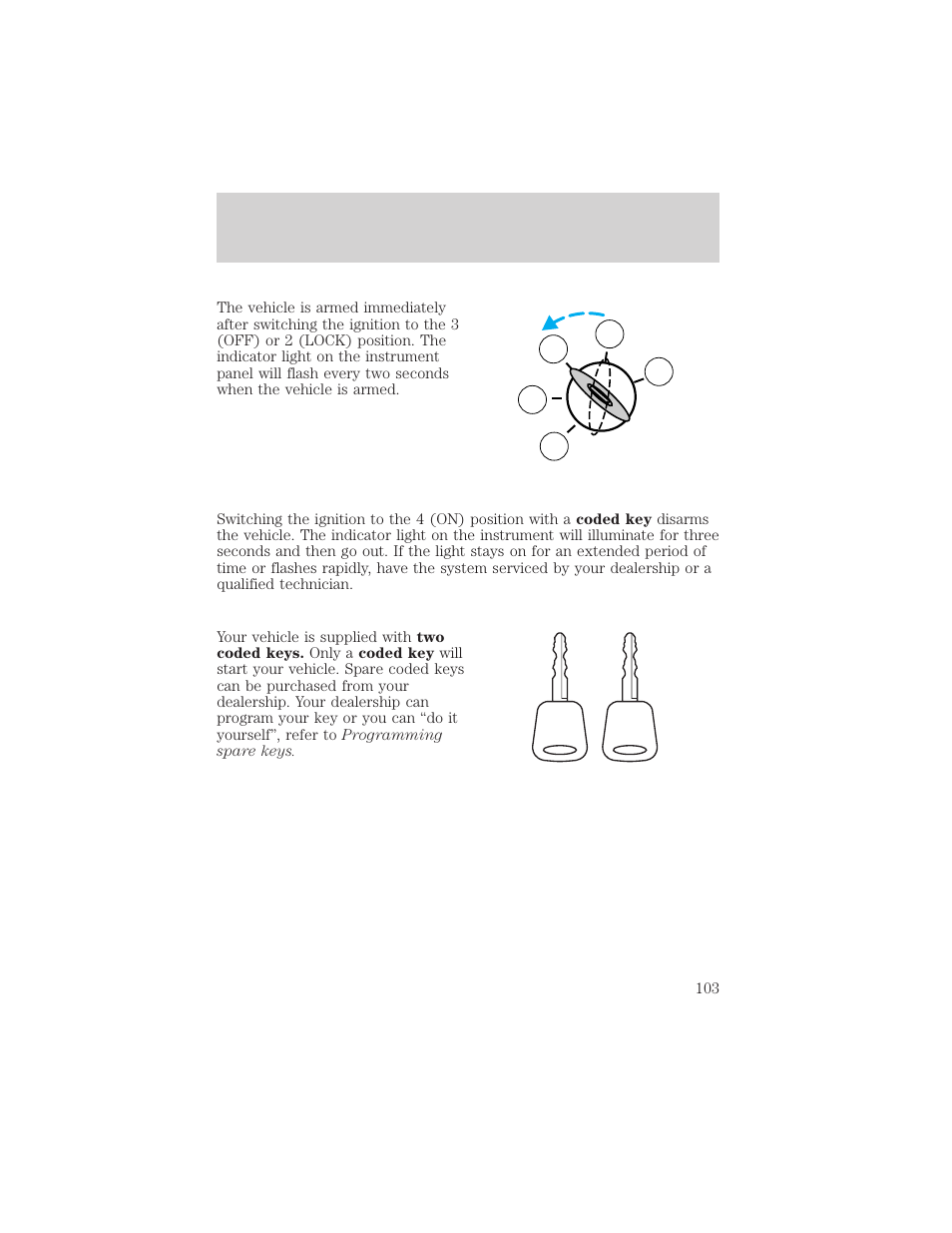 Locks and security | Mercury Grand Marquis 2002 User Manual | Page 103 / 248