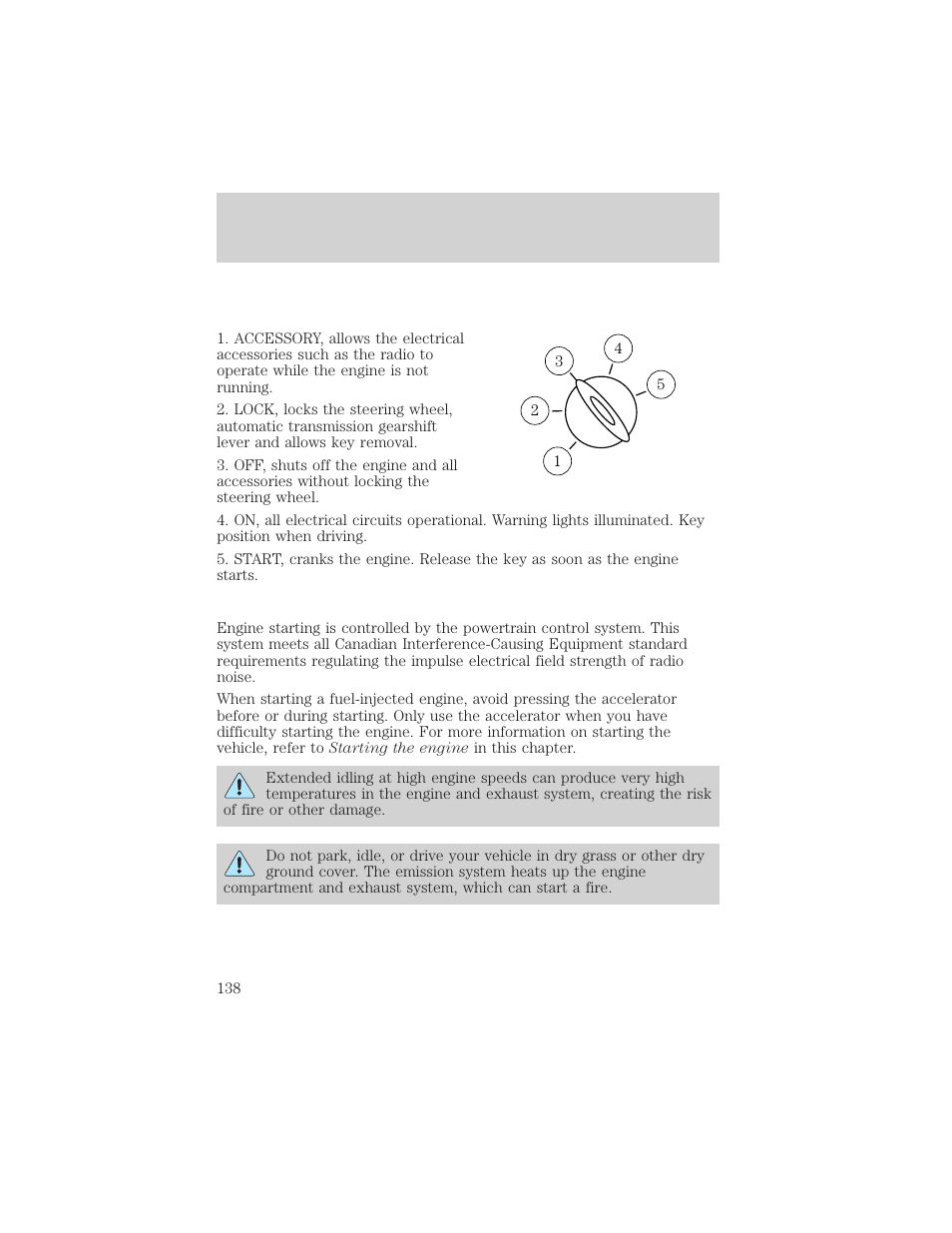 Driving | Mercury Grand Marquis 2002 User Manual | Page 138 / 248