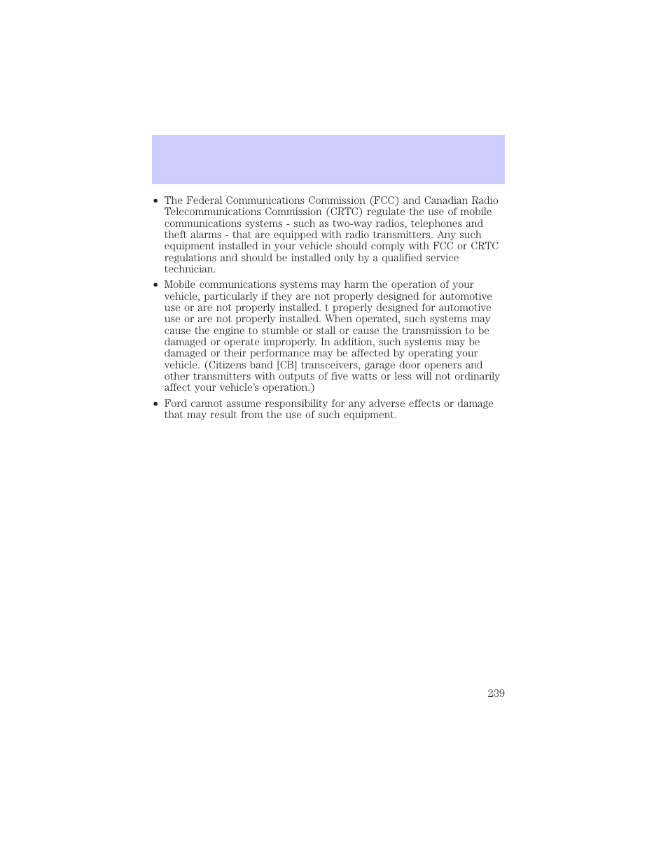 Accessories | Mercury Grand Marquis 2002 User Manual | Page 239 / 248