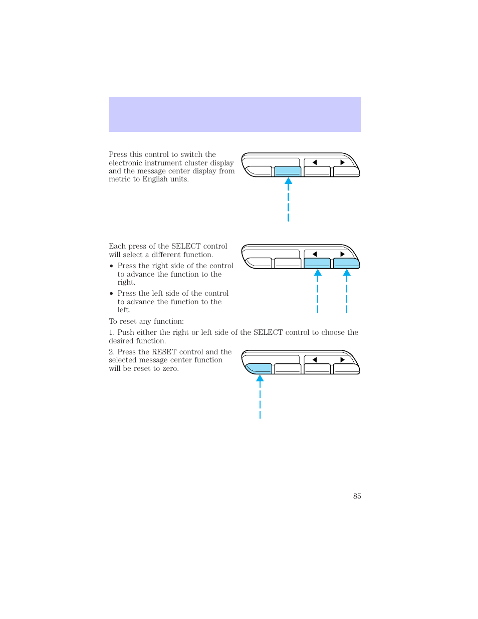 Driver controls | Mercury Grand Marquis 2002 User Manual | Page 85 / 248