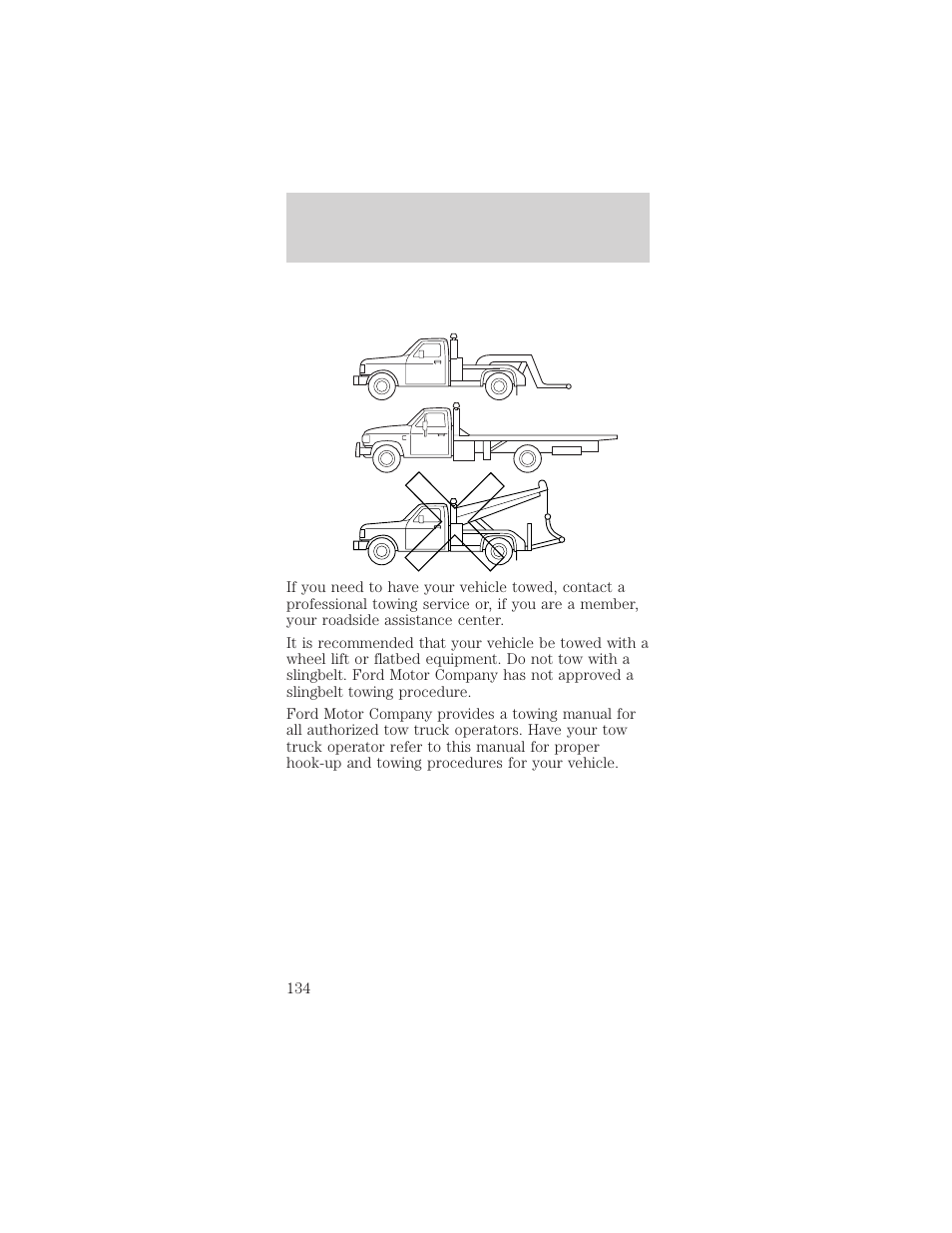 Roadside emergencies | Mercury Sable 1999 User Manual | Page 134 / 216