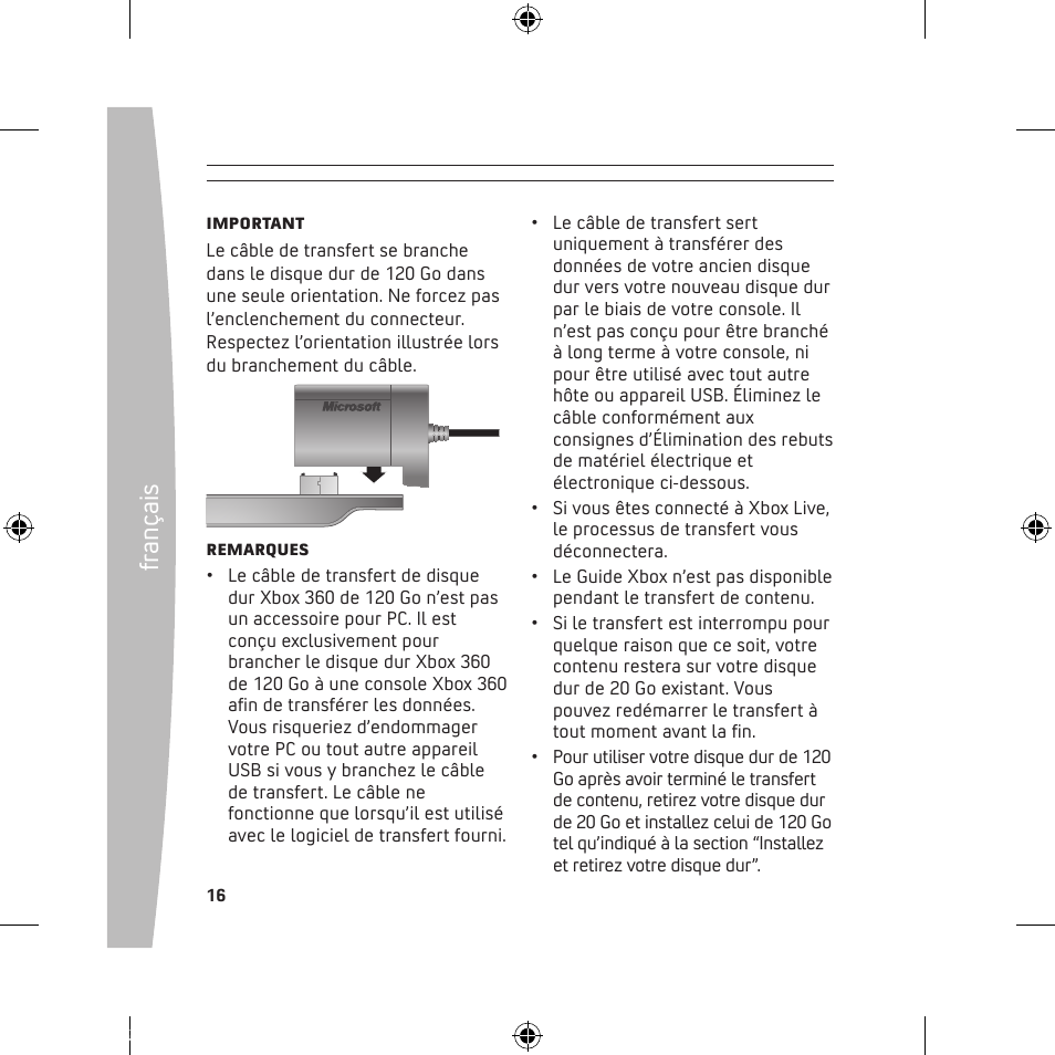 Fr an ça is | Microsoft 120 GB Hard Drive User Manual | Page 16 / 44