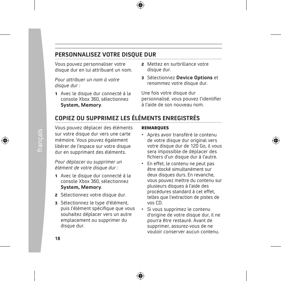 Fr an ça is | Microsoft 120 GB Hard Drive User Manual | Page 18 / 44
