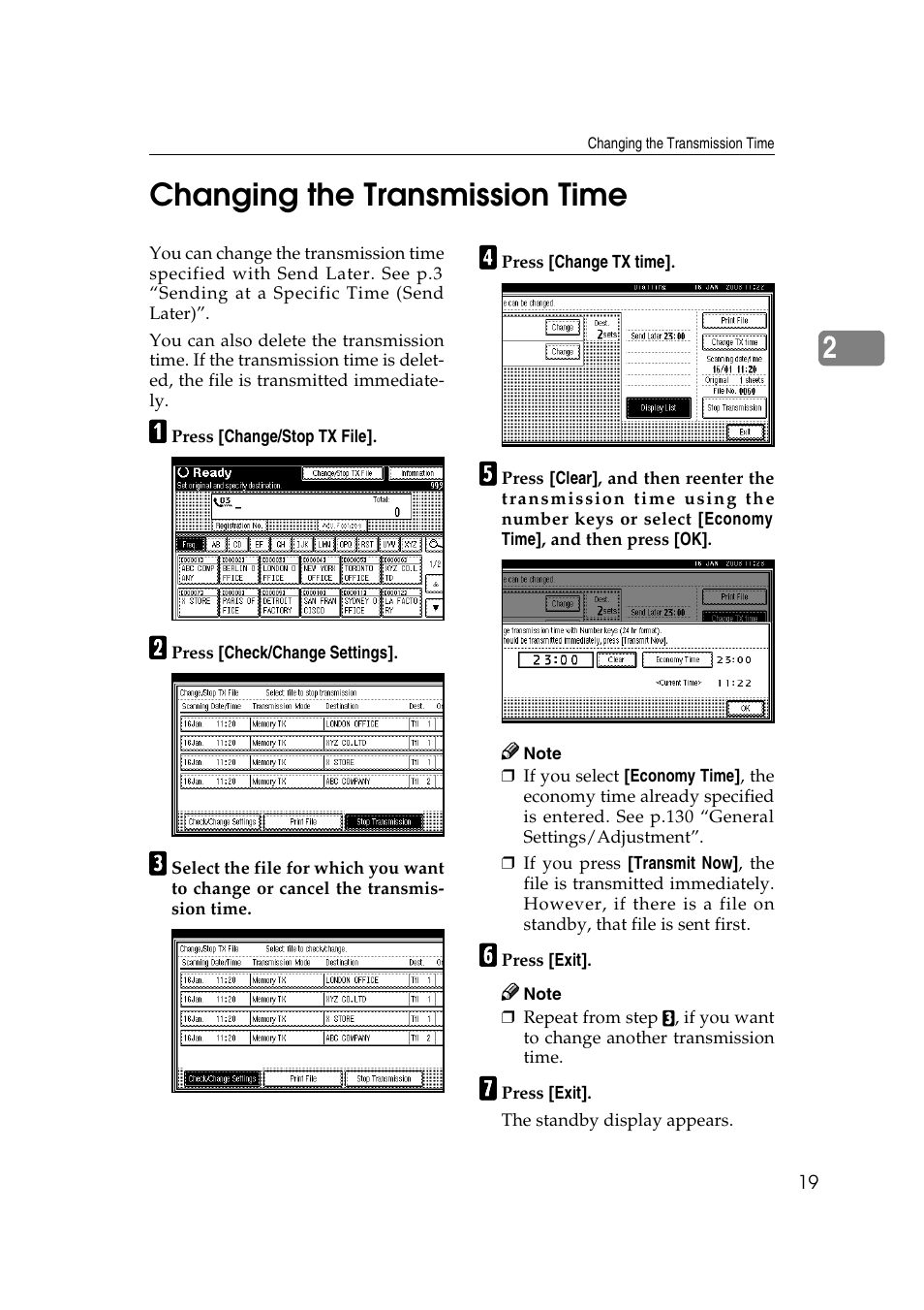 2changing the transmission time | Microsoft 2045 User Manual | Page 31 / 106