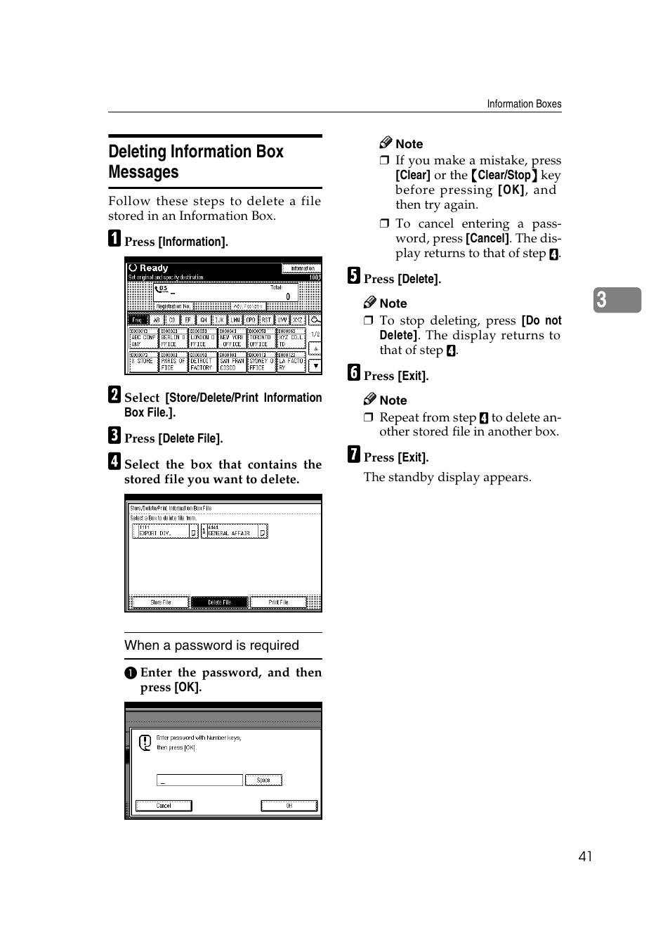 Deleting information box messages | Microsoft 2045 User Manual | Page 53 / 106
