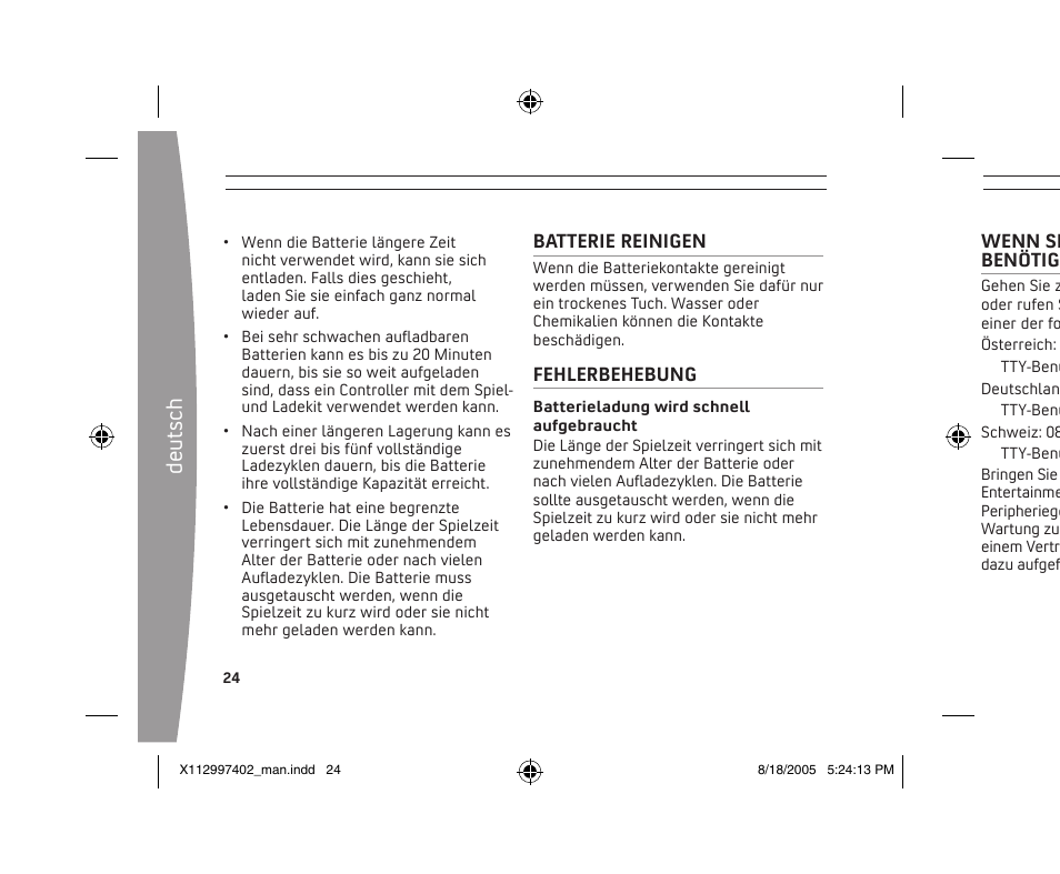 De ut sc h | Microsoft X11-29974-02 User Manual | Page 24 / 76