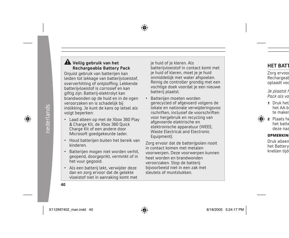Ne de rl an ds | Microsoft X11-29974-02 User Manual | Page 40 / 76