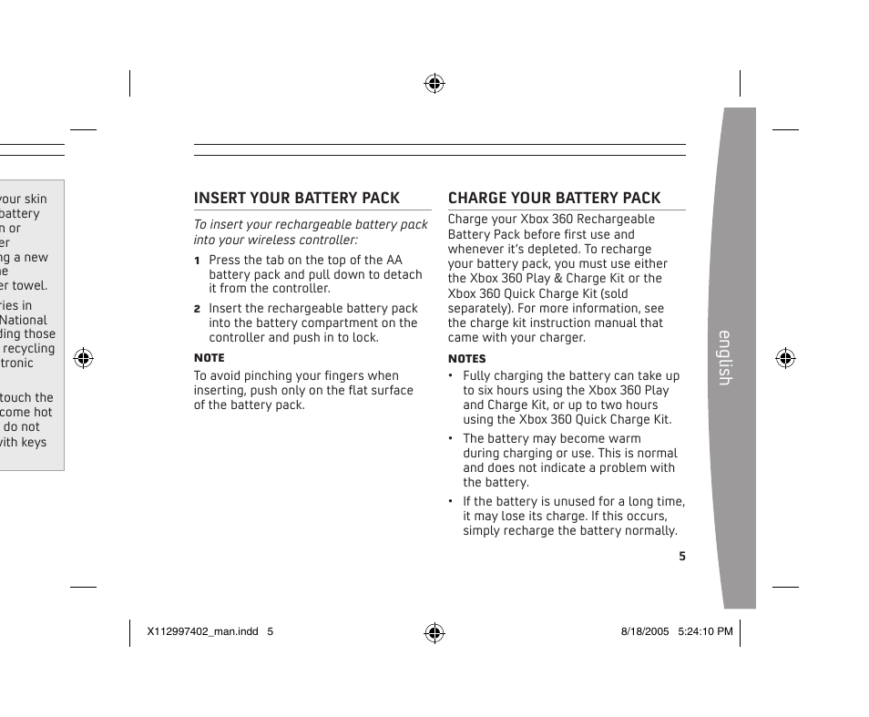 En gli sh | Microsoft X11-29974-02 User Manual | Page 5 / 76