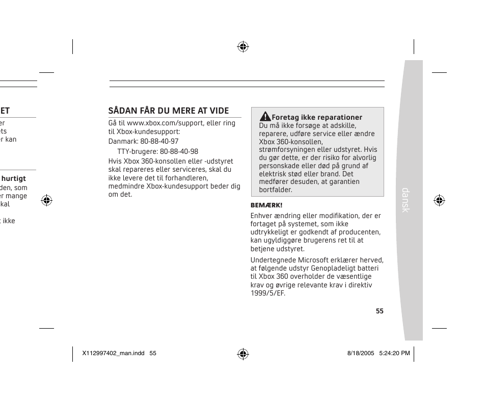 Da ns k | Microsoft X11-29974-02 User Manual | Page 55 / 76