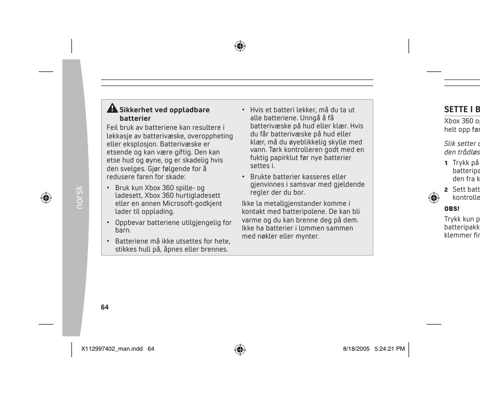 No rs k | Microsoft X11-29974-02 User Manual | Page 64 / 76