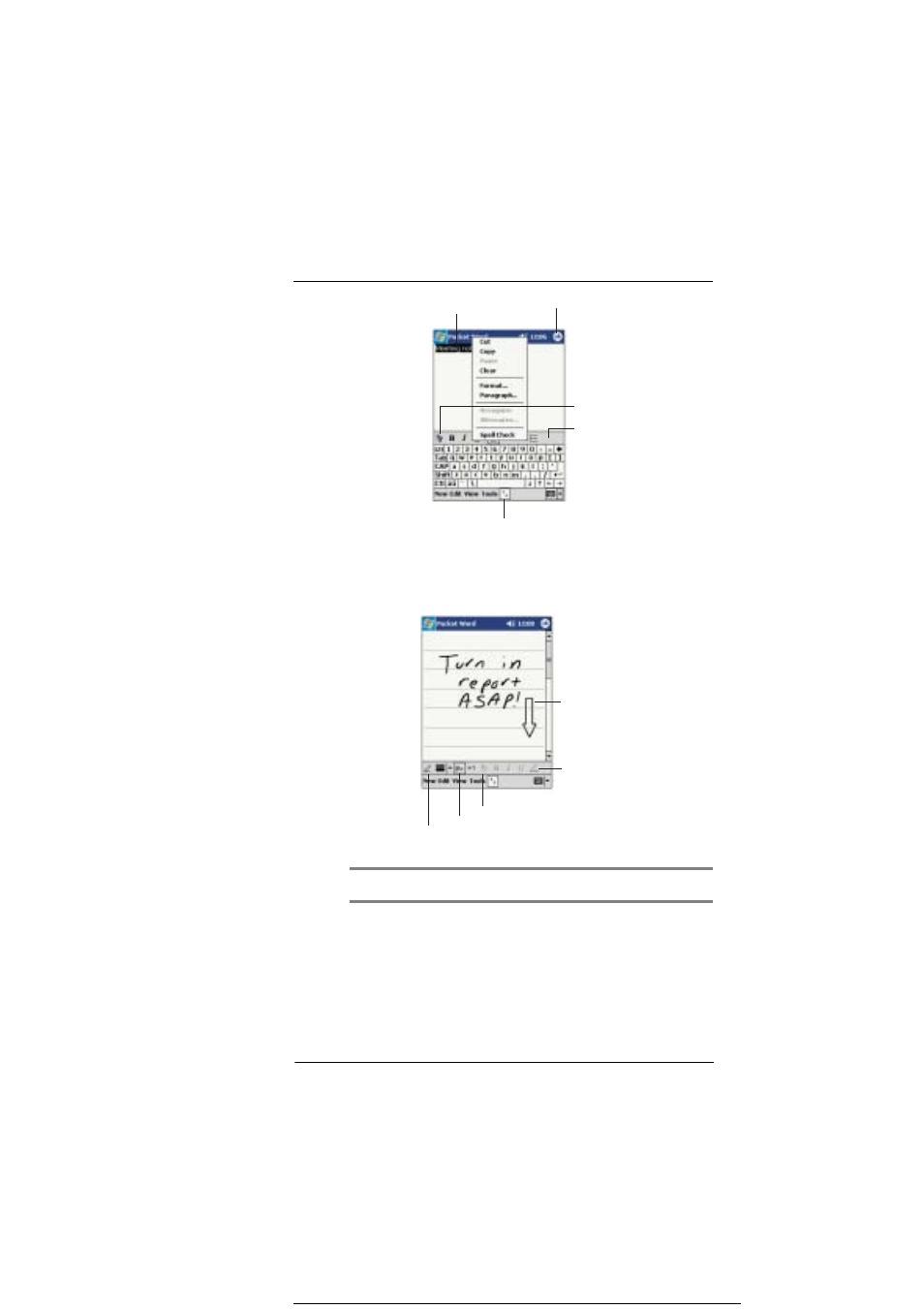 Writing mode, Drawing mode | Microsoft ET180 User Manual | Page 61 / 136