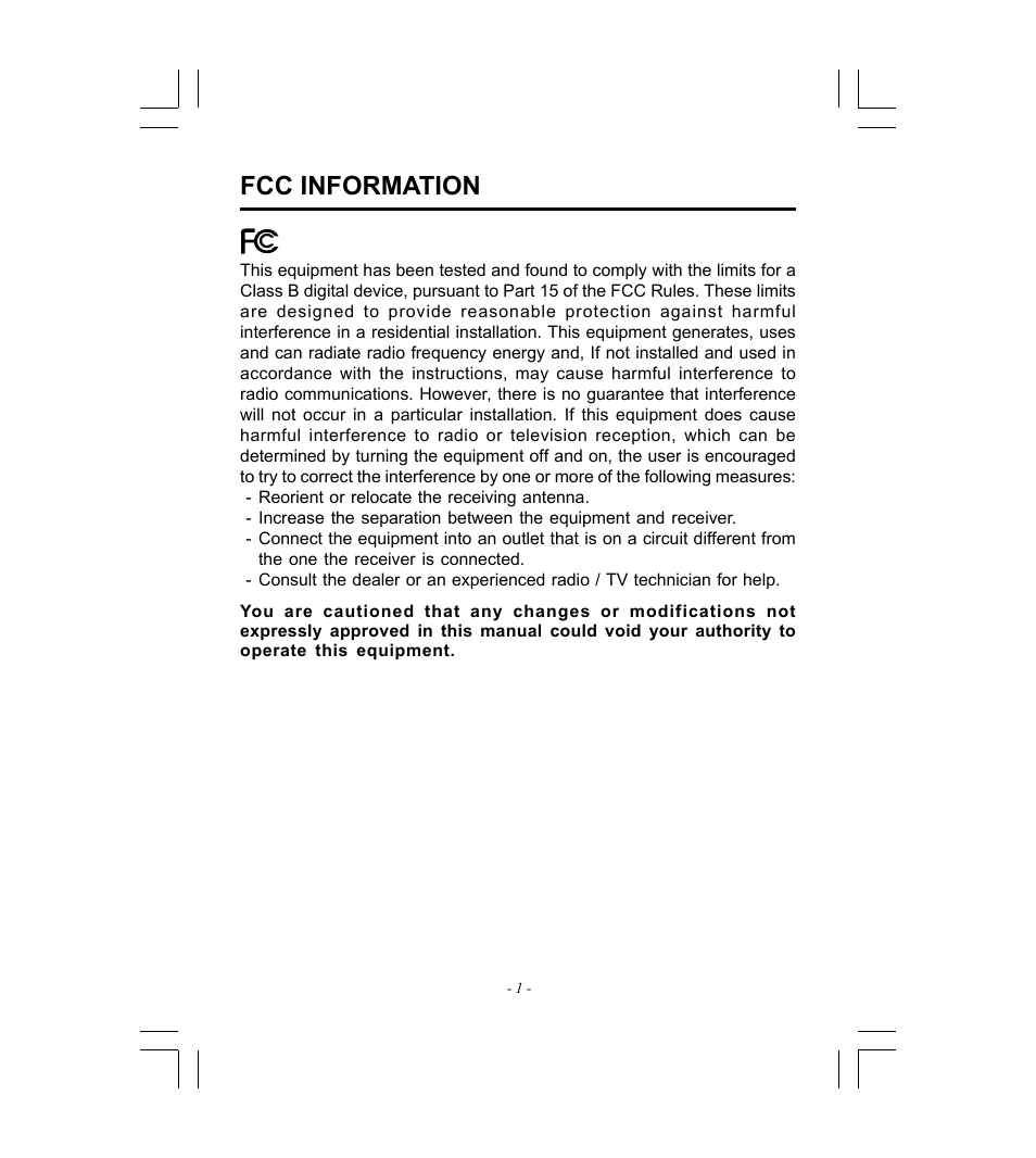 Fcc information | Microsoft HDP-3202-BS User Manual | Page 2 / 38