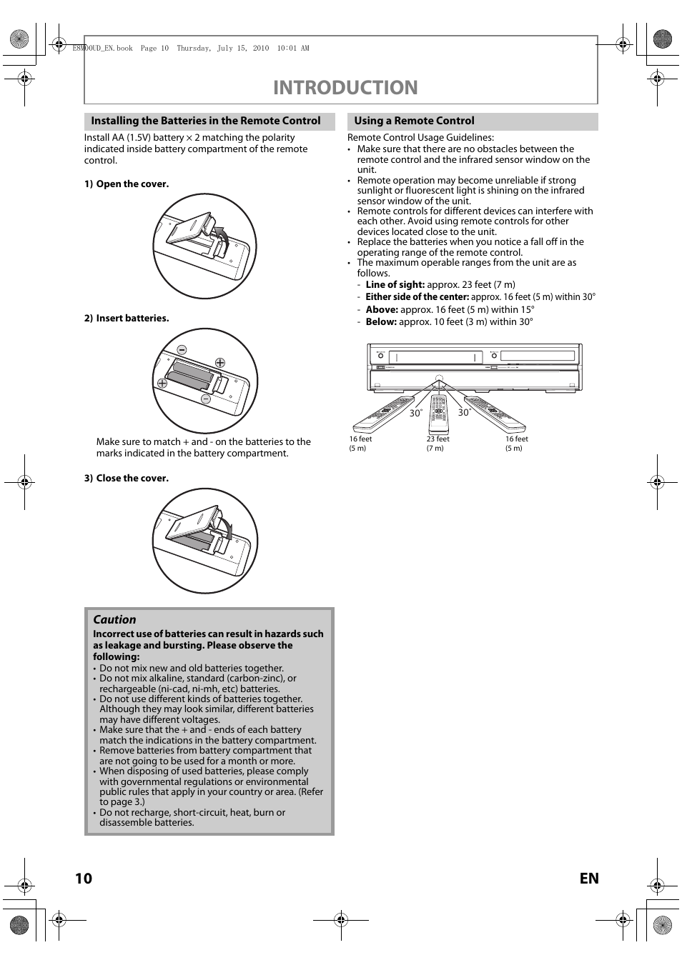 Introduction, 10 en | Philips Magnavox MBP110V/F7 User Manual | Page 10 / 48