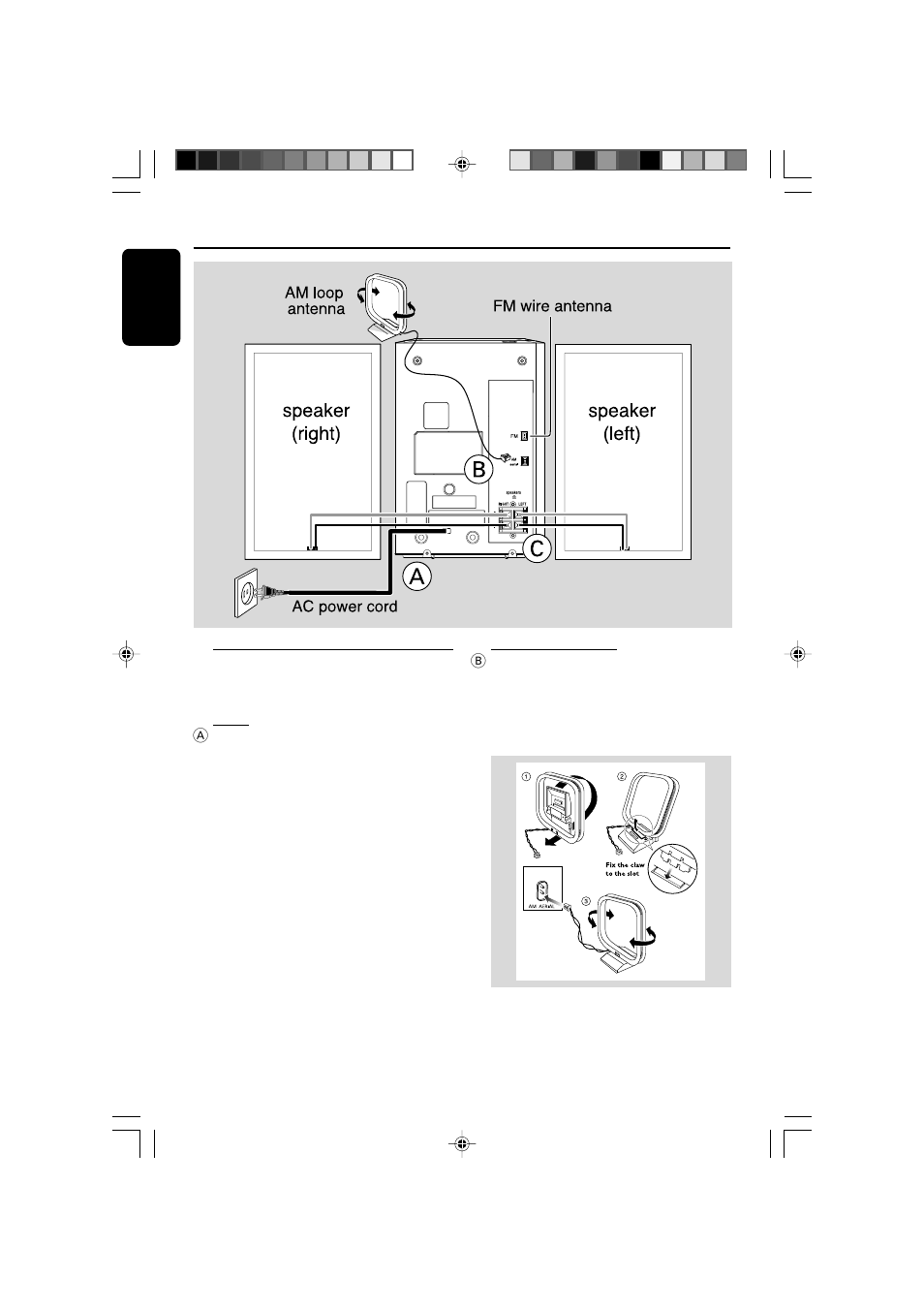 Preparations, Rear connections | Philips Magnavox MME100 User Manual | Page 10 / 23