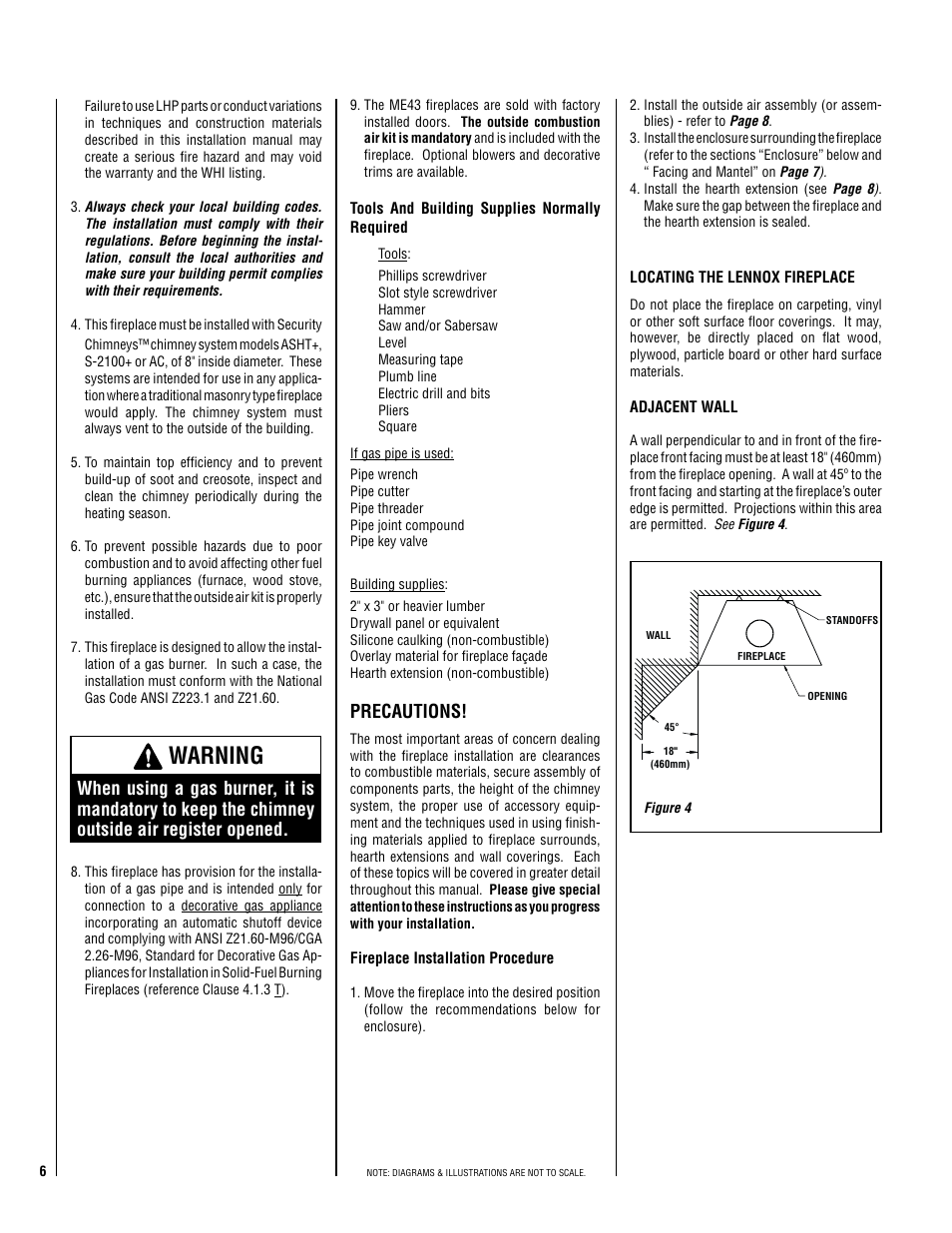 Warning, Precautions | Philips Magnavox ELITE ME43BKSP User Manual | Page 6 / 24