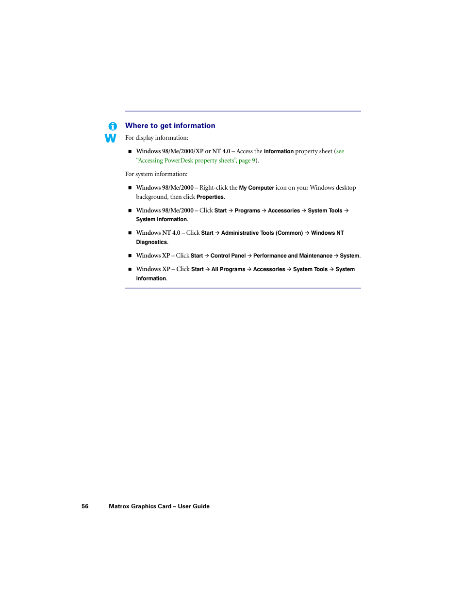 Matrox Electronic Systems LE G450 User Manual | Page 56 / 67