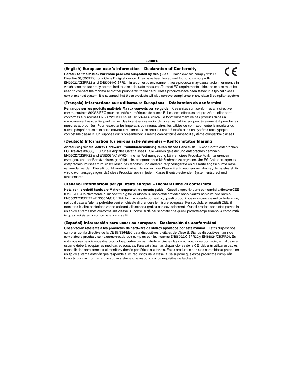 Matrox Electronic Systems LE G450 User Manual | Page 63 / 67
