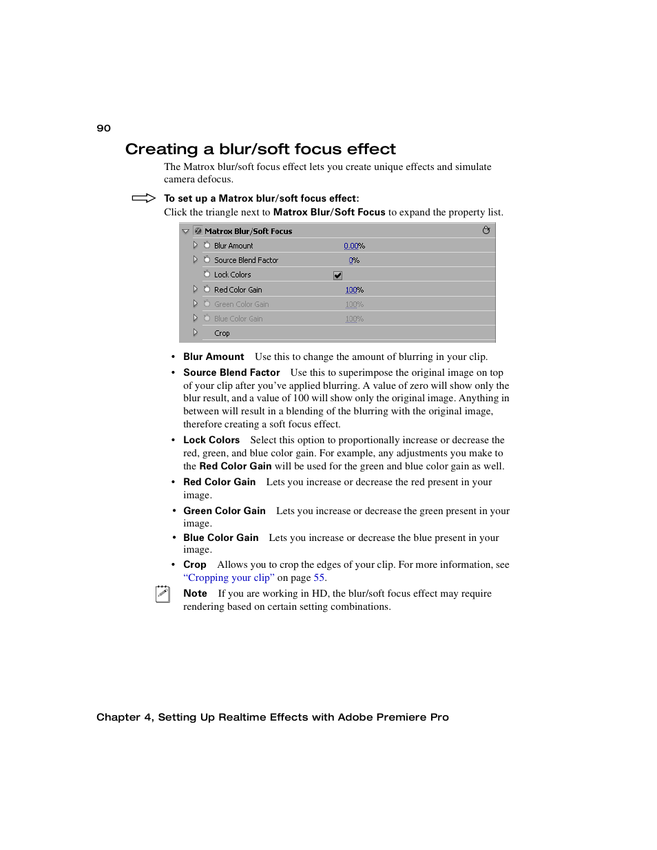 Creating a blur/soft focus effect | Matrox Electronic Systems Matrox RT.X2 User Manual | Page 98 / 224