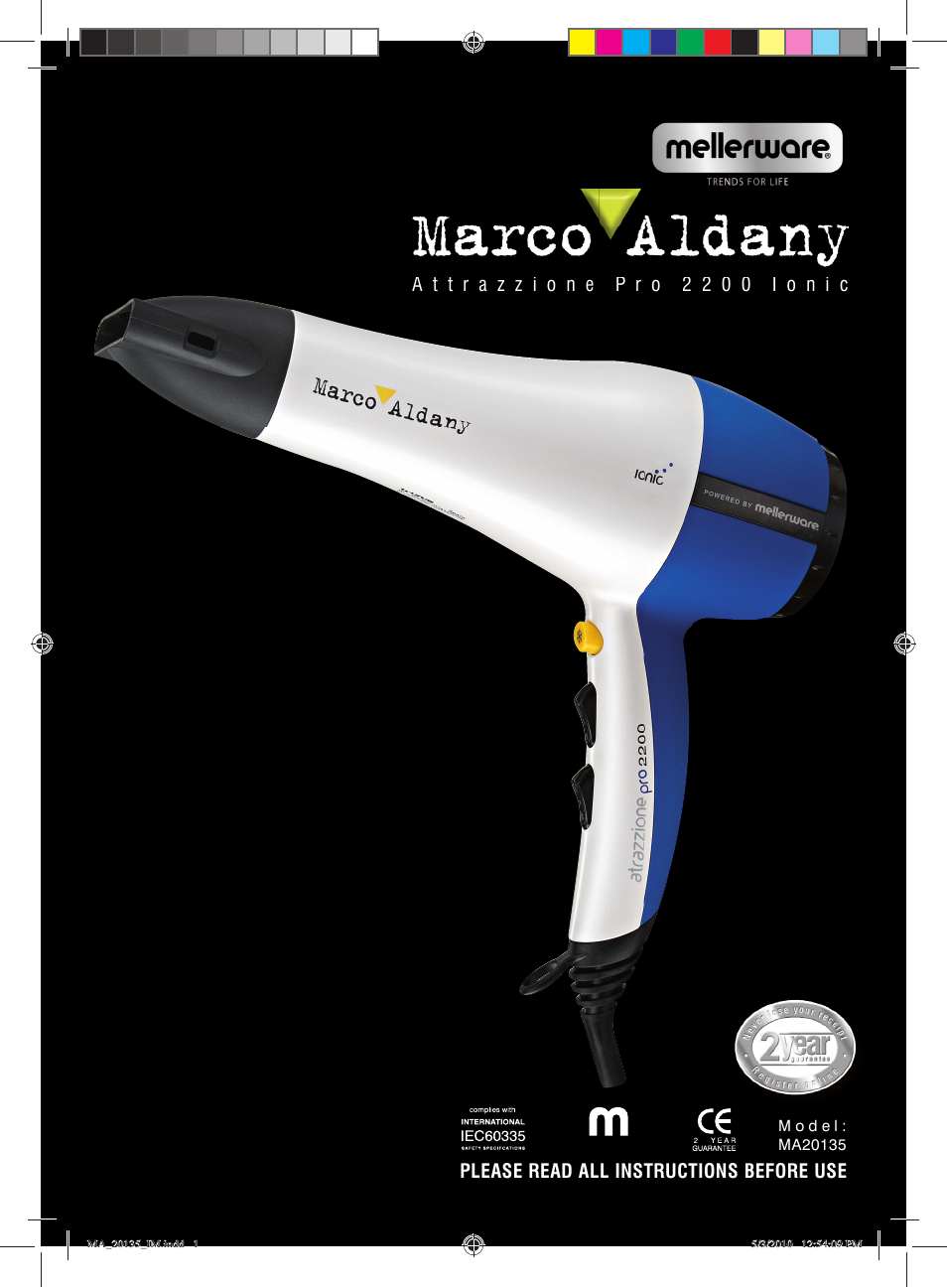 Mellerware MARCO ALDANY MA20135 User Manual | 6 pages