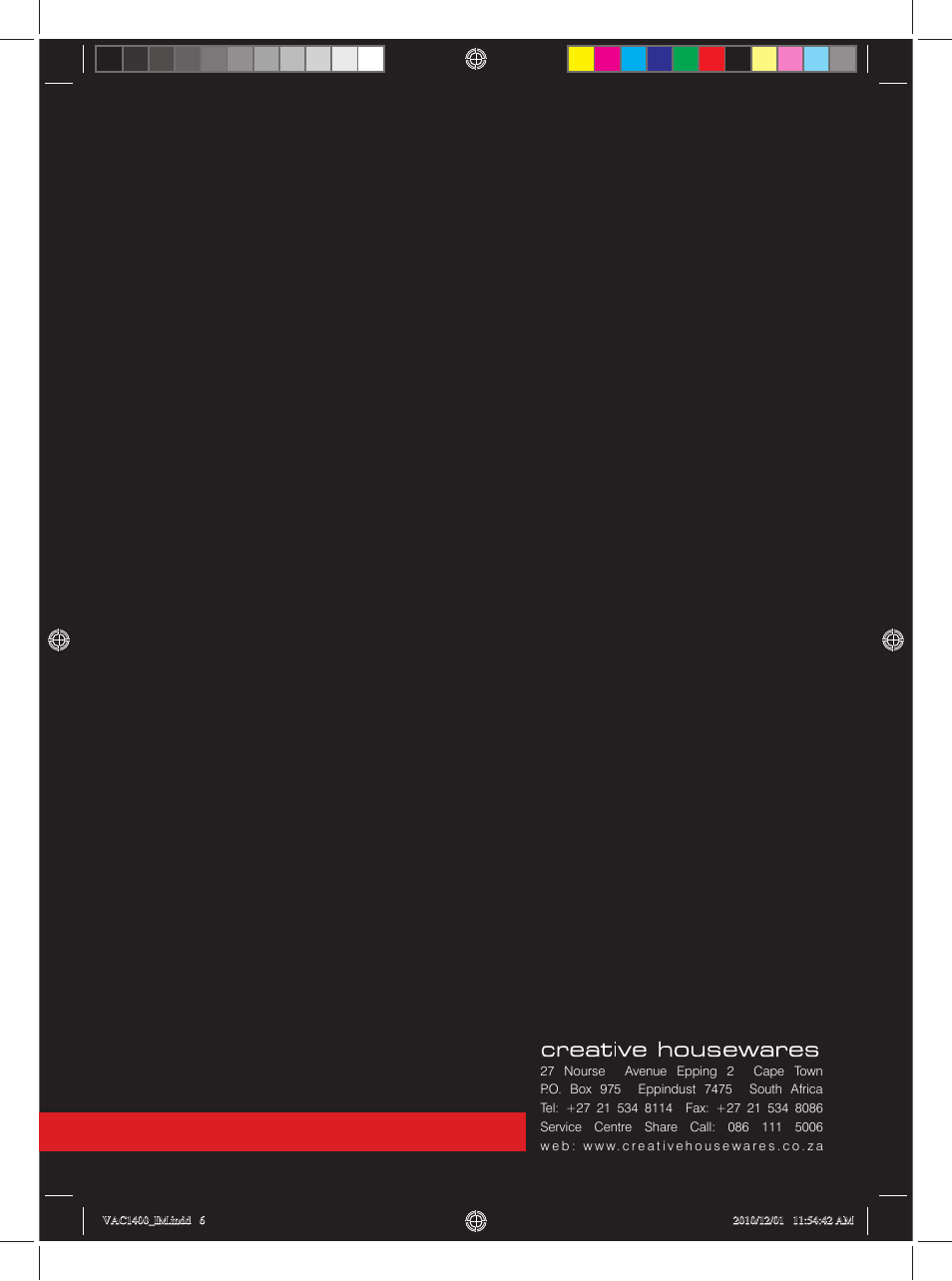 Mellerware VAC14001400W User Manual | Page 6 / 6