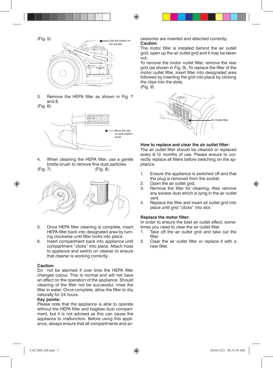 Mellerware VAC20002000W User Manual | Page 5 / 6