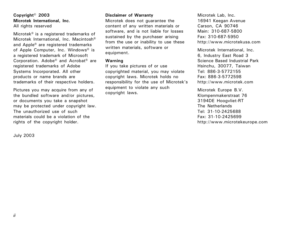 Microtek MKT-1300a User Manual | Page 2 / 72