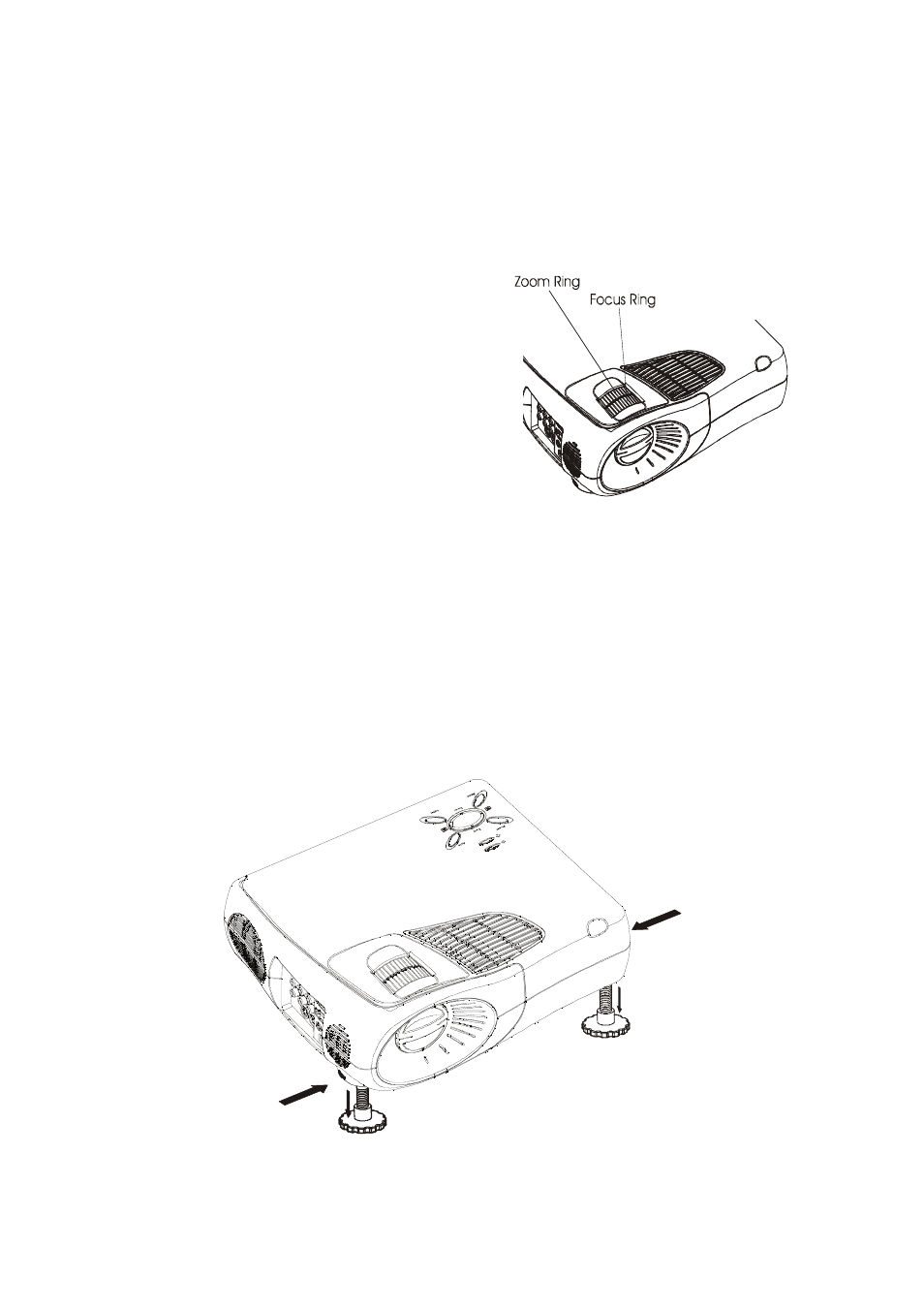 The focus and zoom functions, How to adjust the projected image | Microtek CX4 User Manual | Page 27 / 55