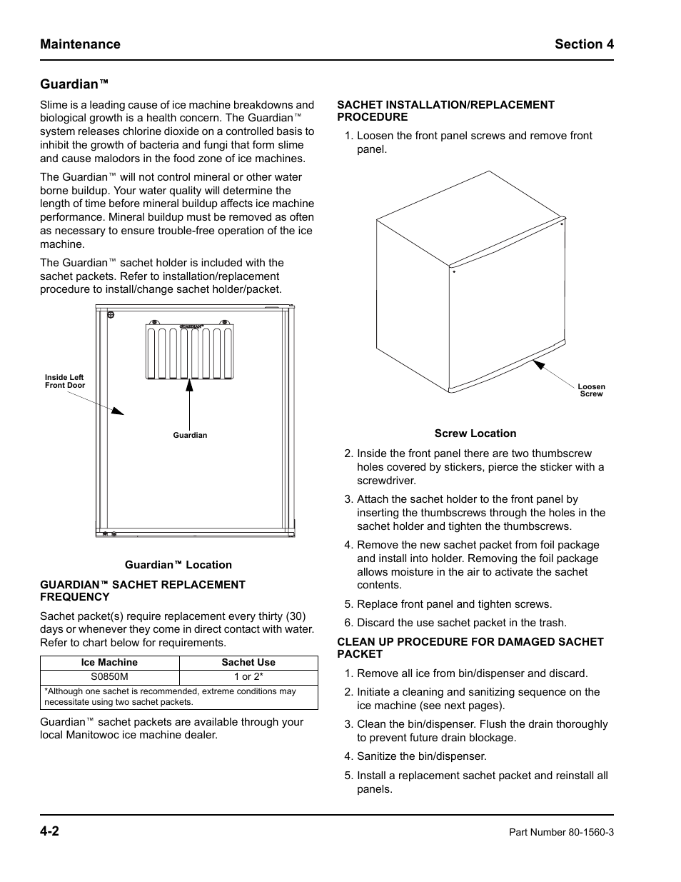 Guardian | Manitowoc Ice S0850M User Manual | Page 24 / 38
