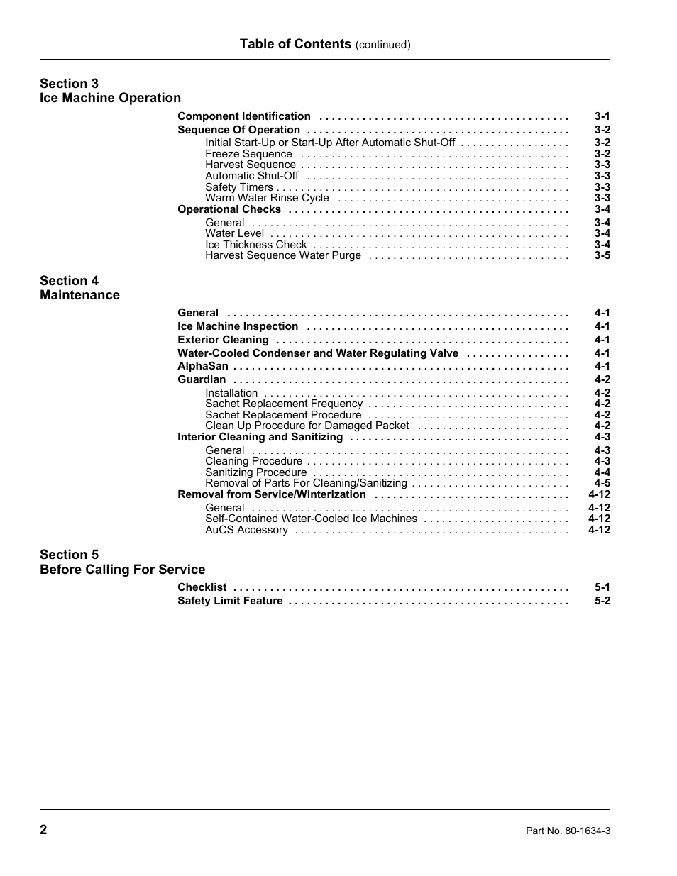 Manitowoc Ice MARINE MODEL S1800 User Manual | Page 4 / 100